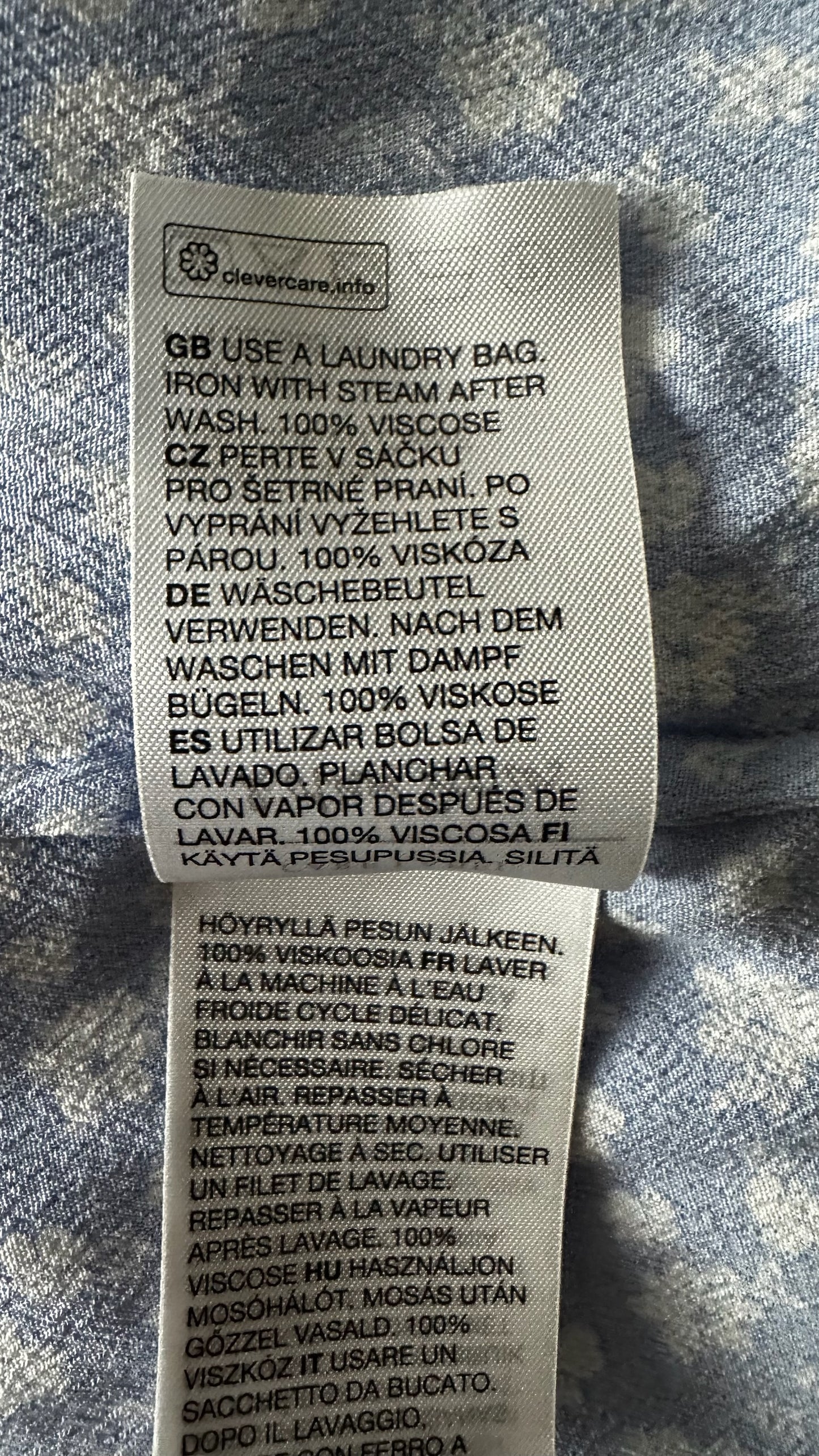 & other stories light blue white floral side split wedding guest dress small UK 8 14 vgc