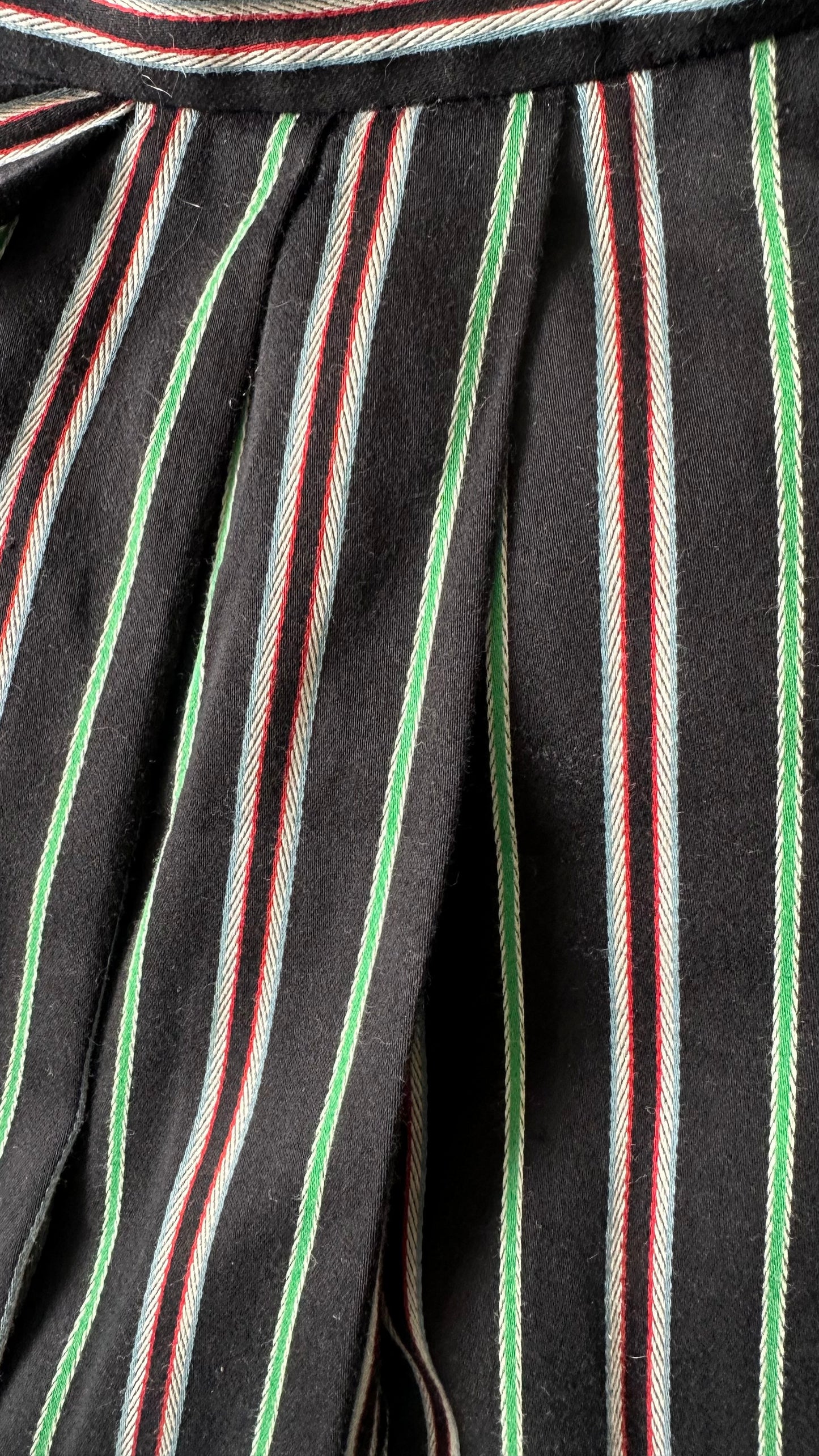 & other stories black green red stripe midi long skirt small UK 8 vgc w25