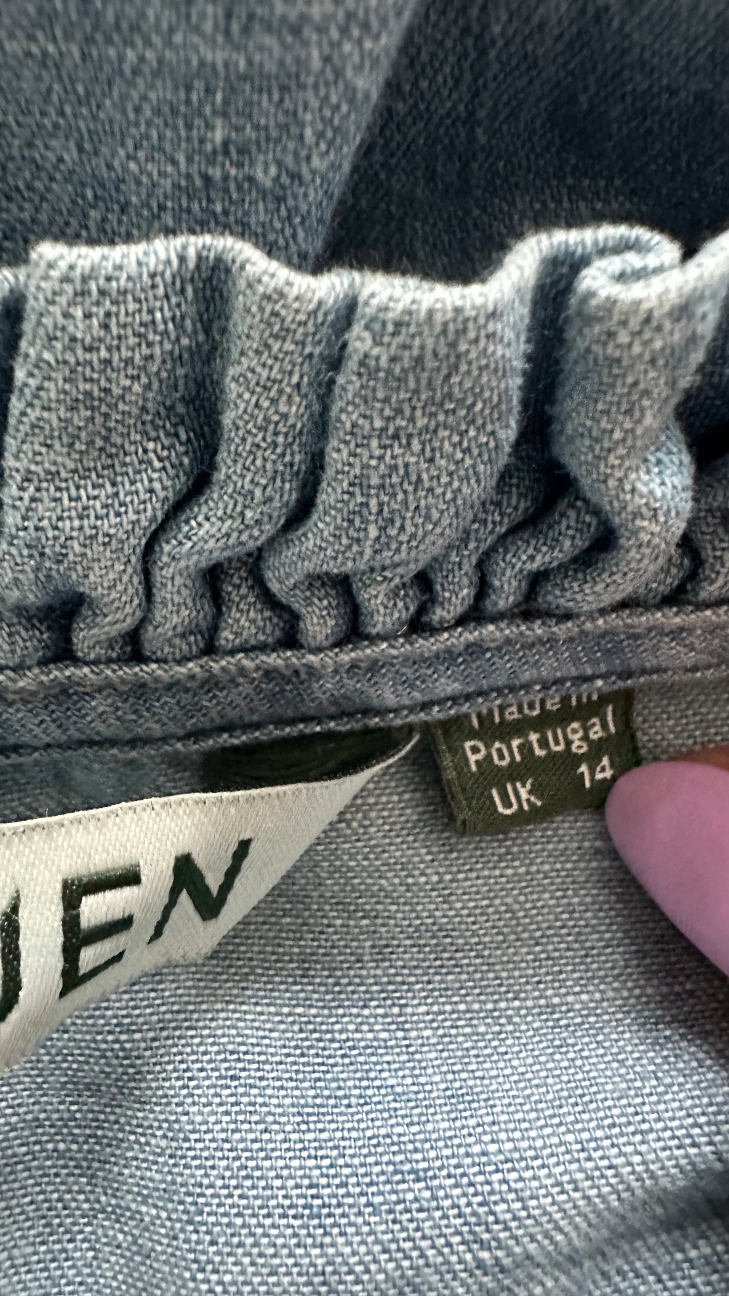 BAUKJEN @ Net a Porter light blue denim button up maxi midaxi dress extra large UK 14 vgc