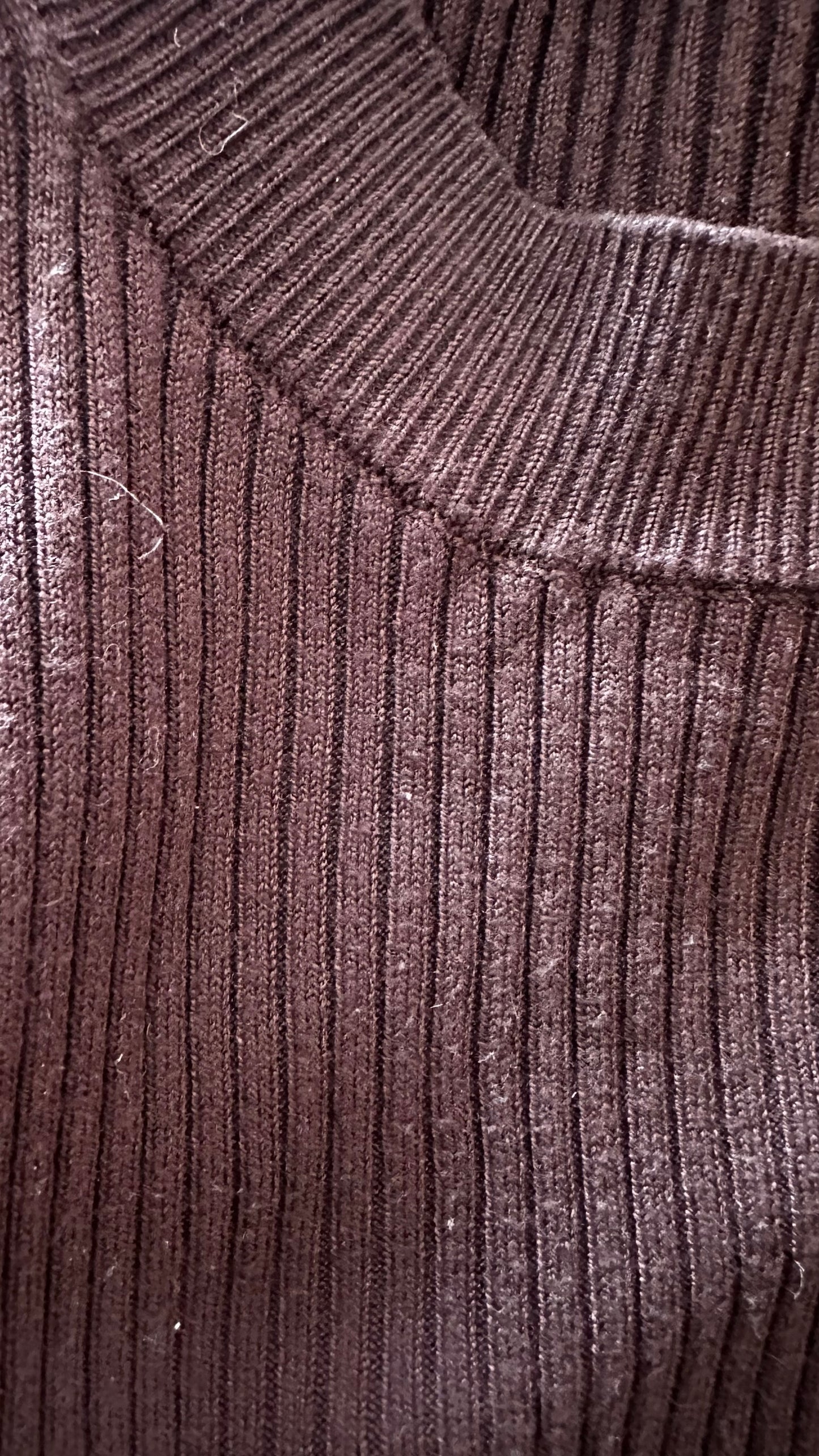 Forever new chocolate brown knitted ribbed midi jumper dress extra large XL UK 14