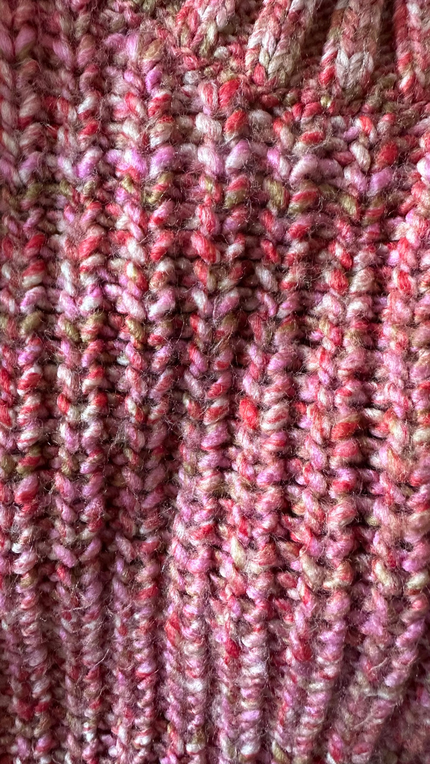 Anthropologie burnt pink red chunky knitted jumper small UK 8 vgc