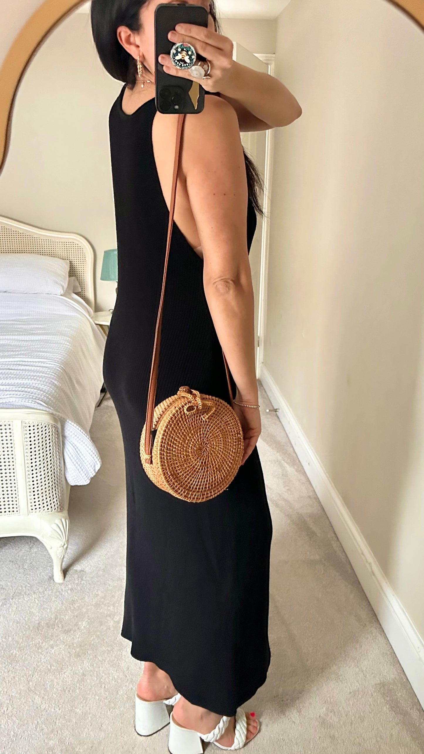 Selected Femme @ Anthropologie black knitted maxi long dress extra large UK 12-14 vgc