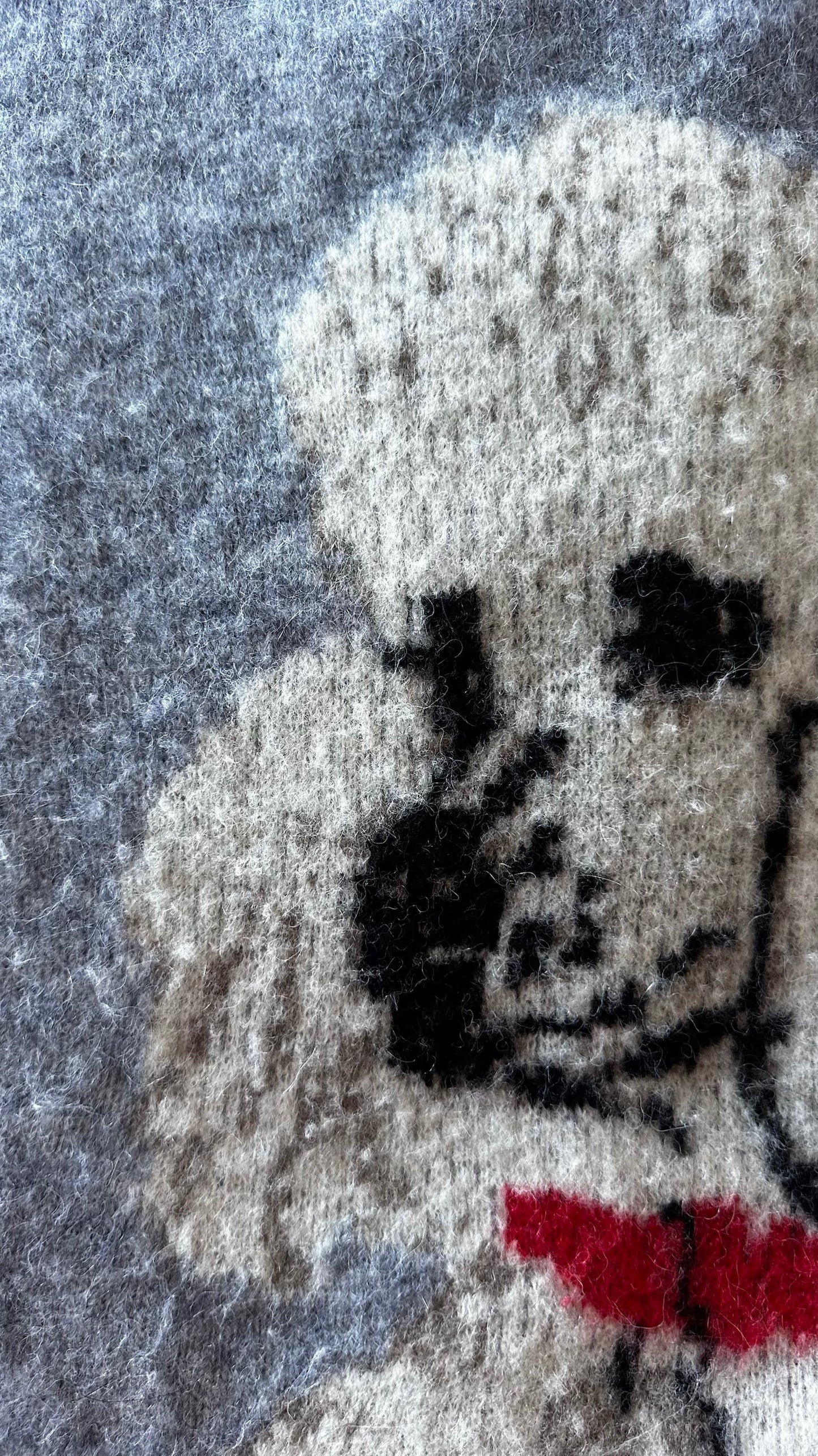 &Other stories grey alpaca blend poodle dog print jumper small S 8-10 excellent used condition