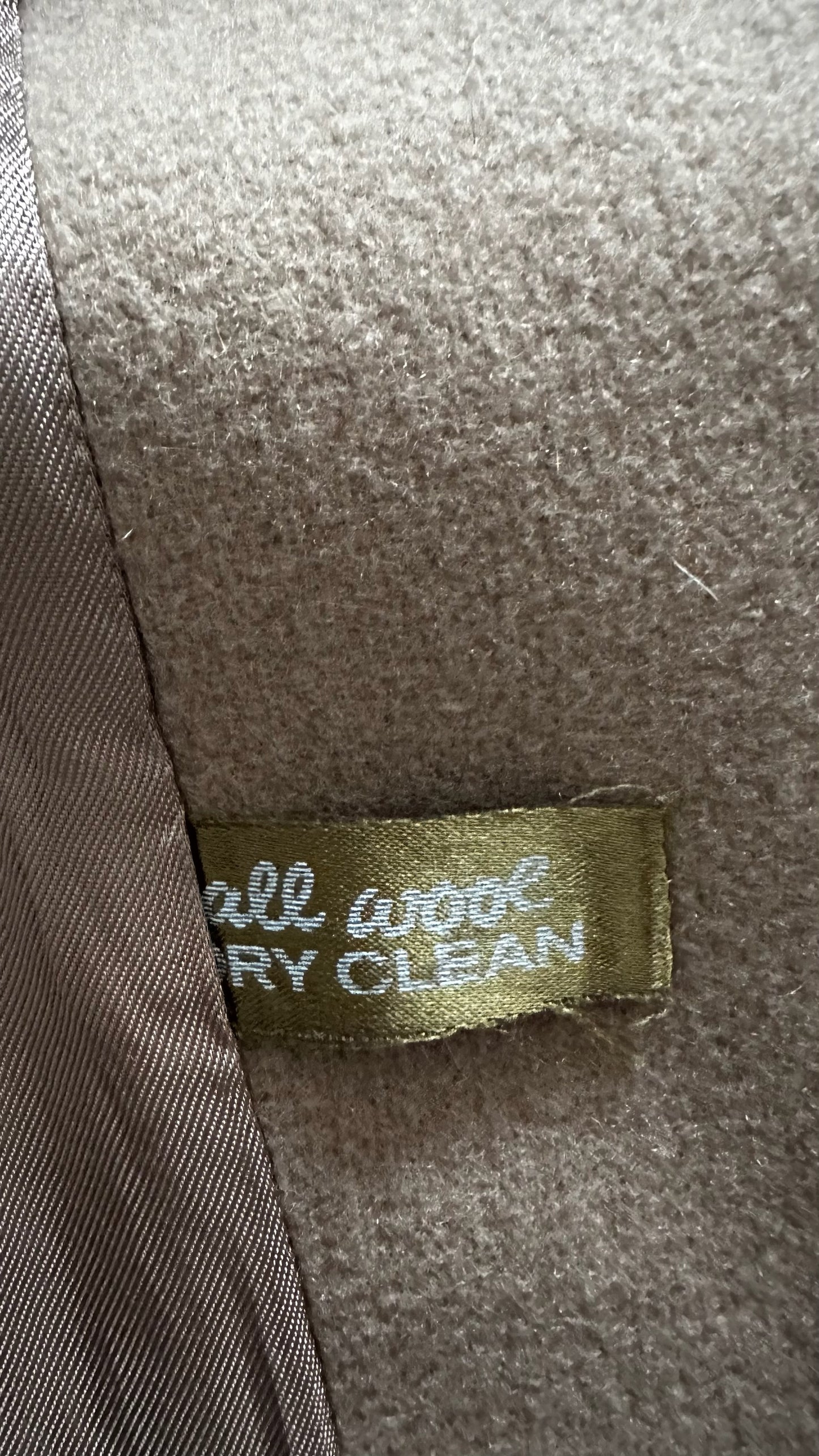 Harrods camel beige pure wool winter coat jacket large UK 12 vintage vgc