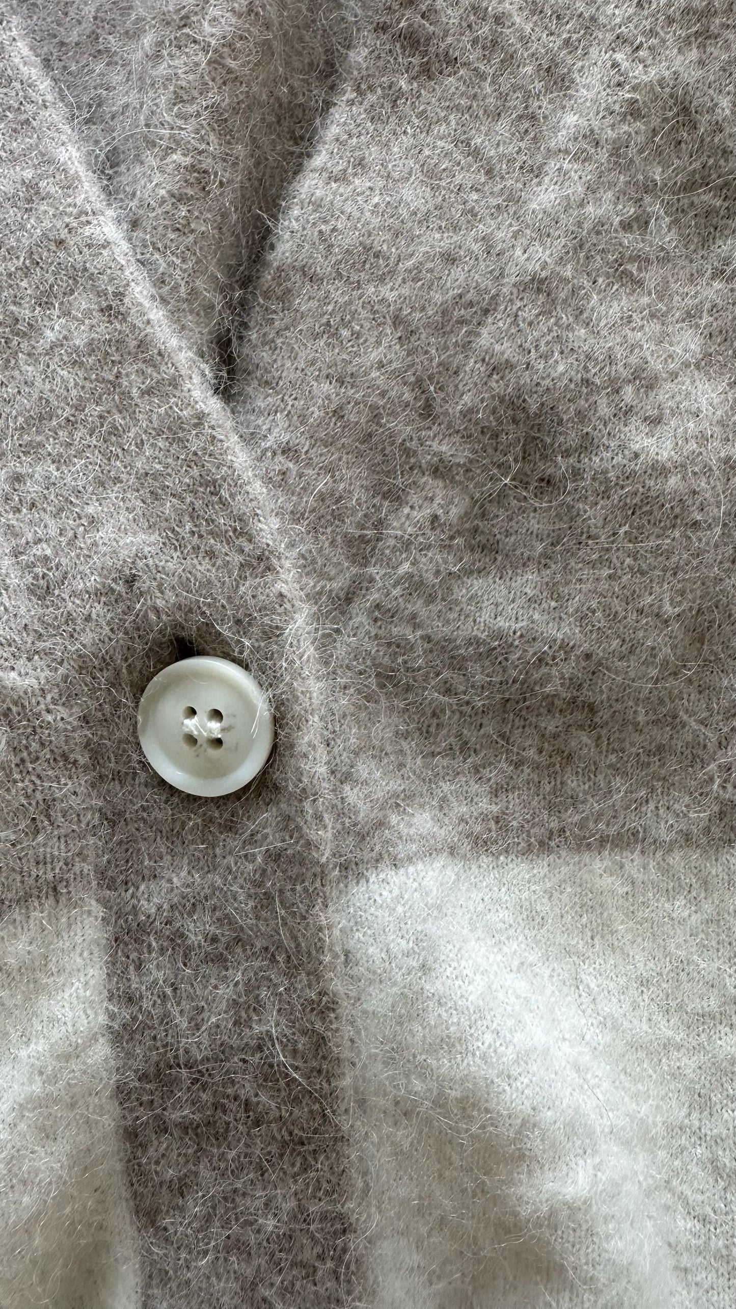 & other stories cream greige knitted alpaca blend cardigan jumper small UK 8-10 vgc w25