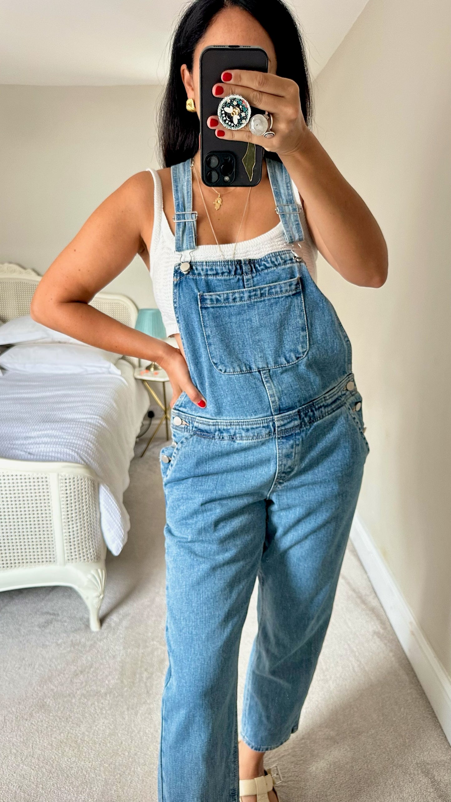 Asos denim jumpsuit playsuit large UK 12 vgc w25