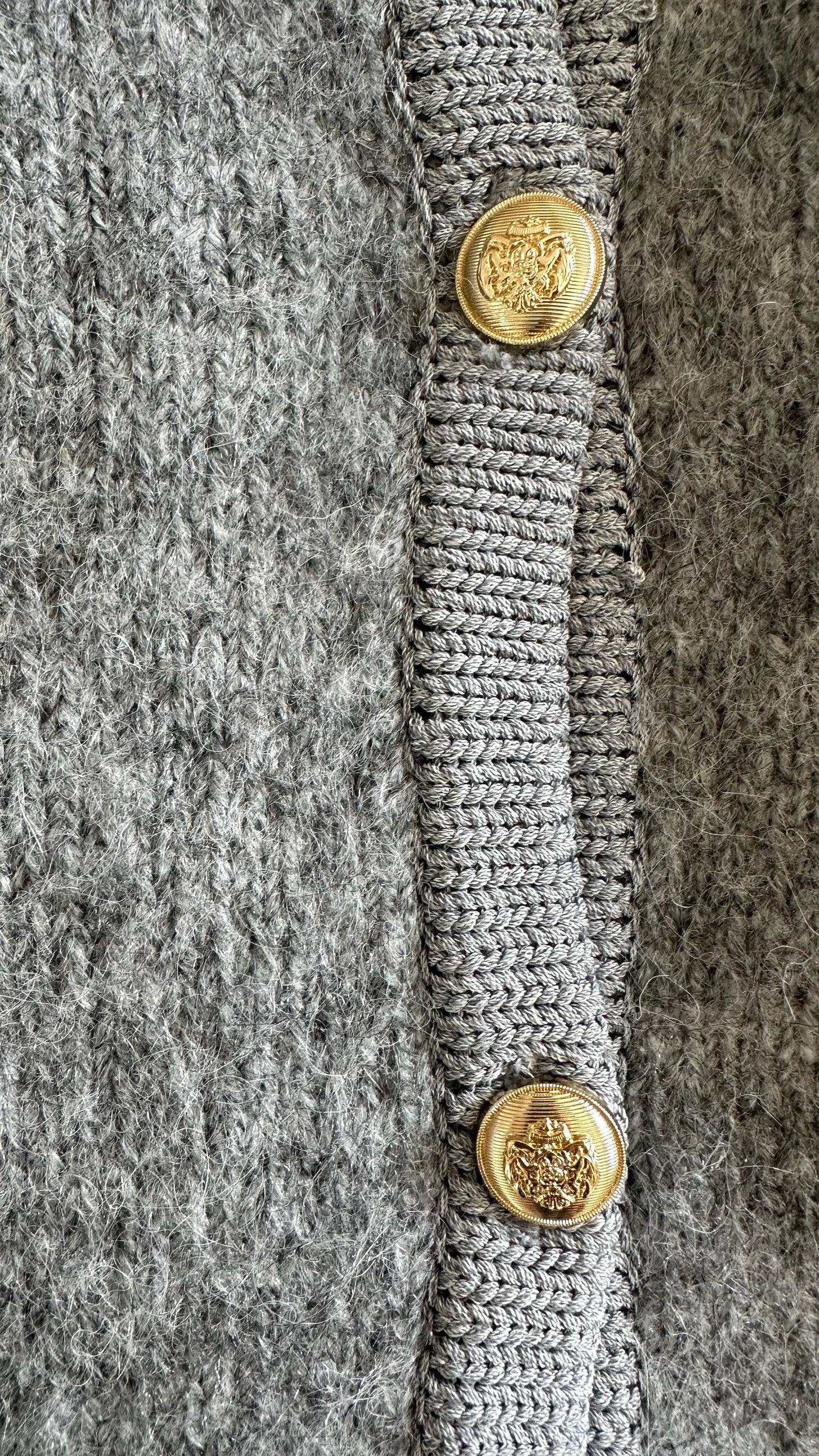 Albaray gray alpaca wool blend cardigan small UK 8-10 vgc w25