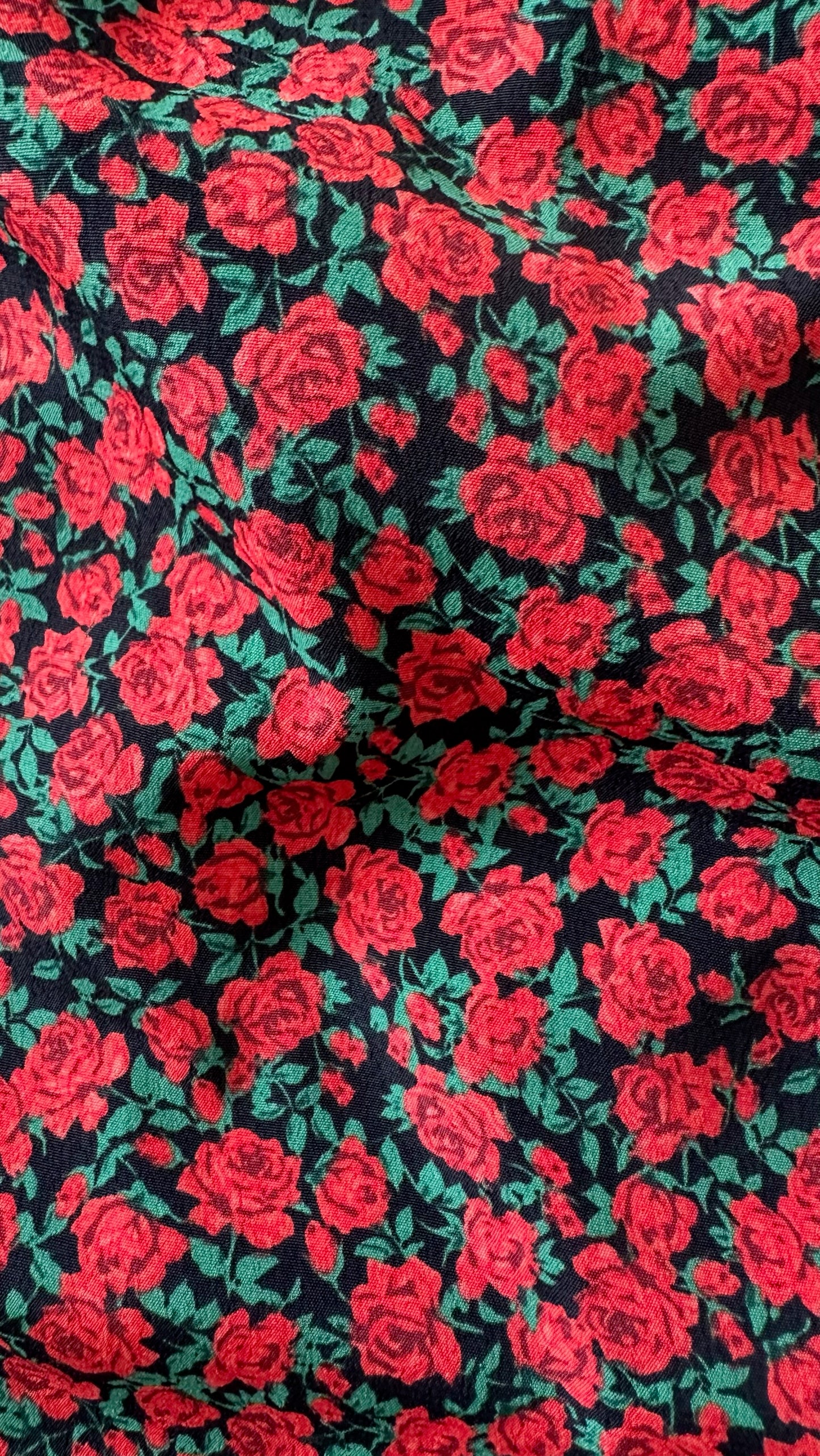 Topshop red rose balloon sleeve backless event dress small UK 8 vgc w25