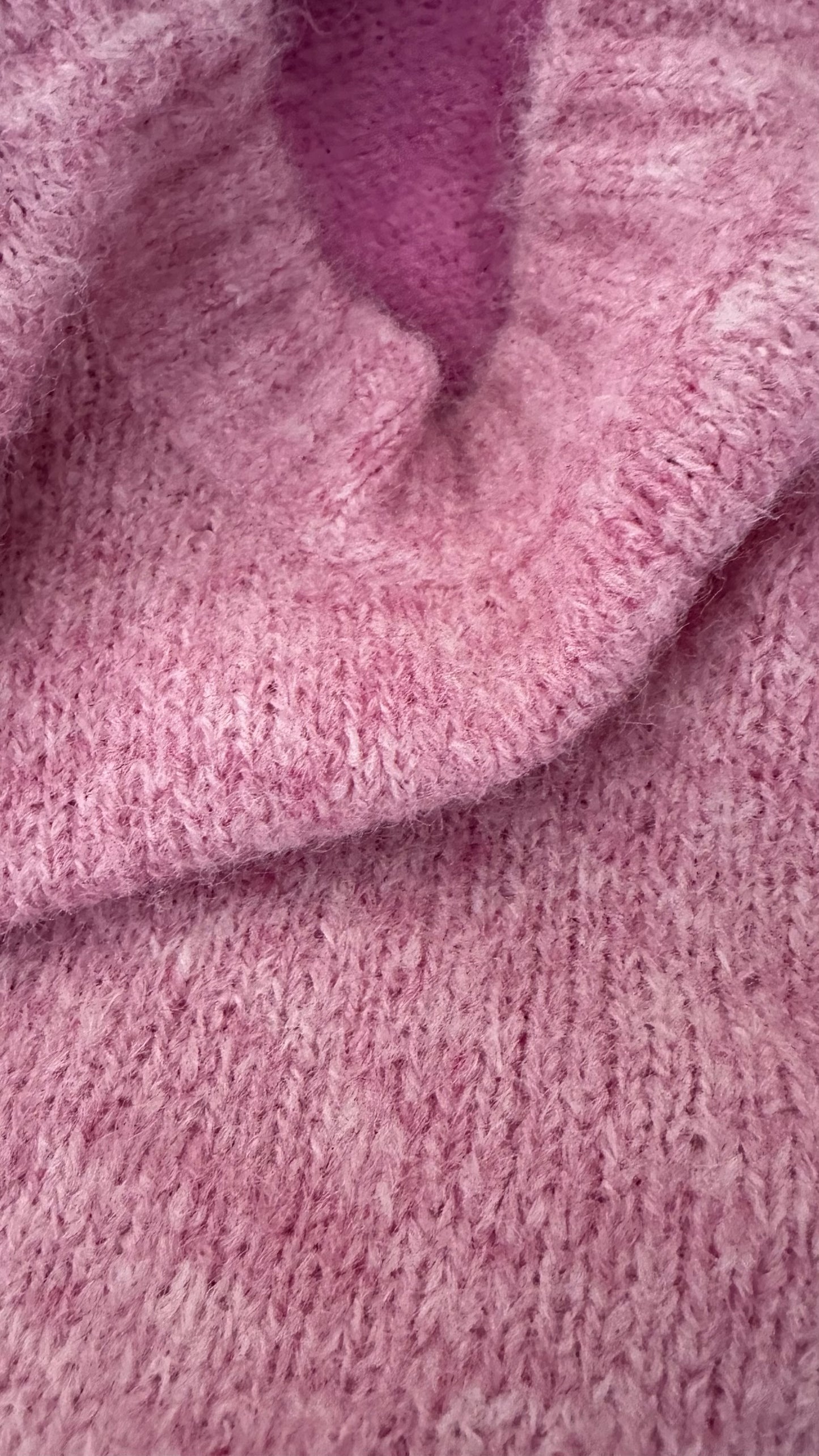 Oliver bonas soft pink rose knitted jumper dress wool blend large UK 12-14 vgc w25