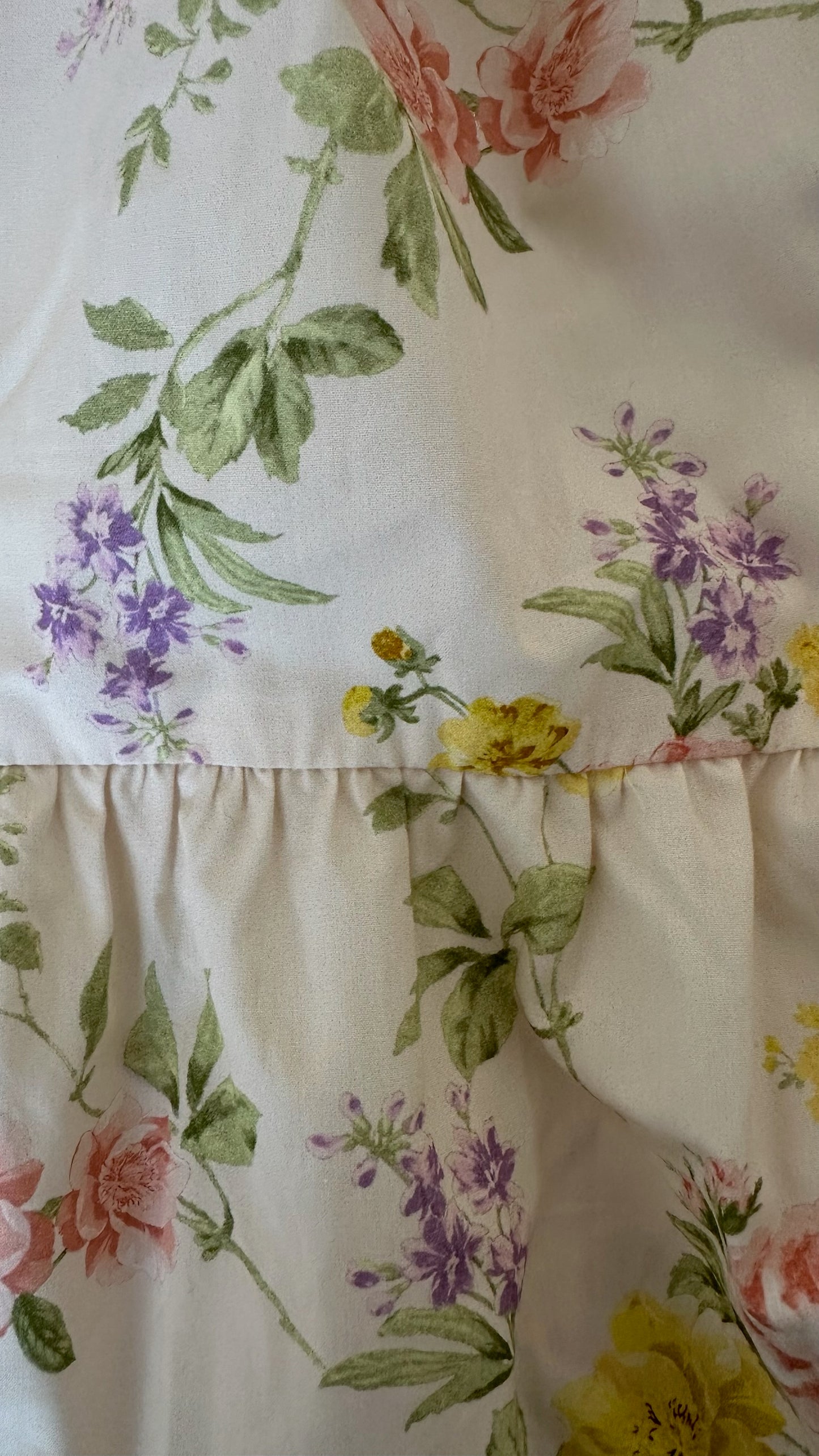 Nobody’s child cream romantics floral printed mini dress medium large UK 12-14 vgc