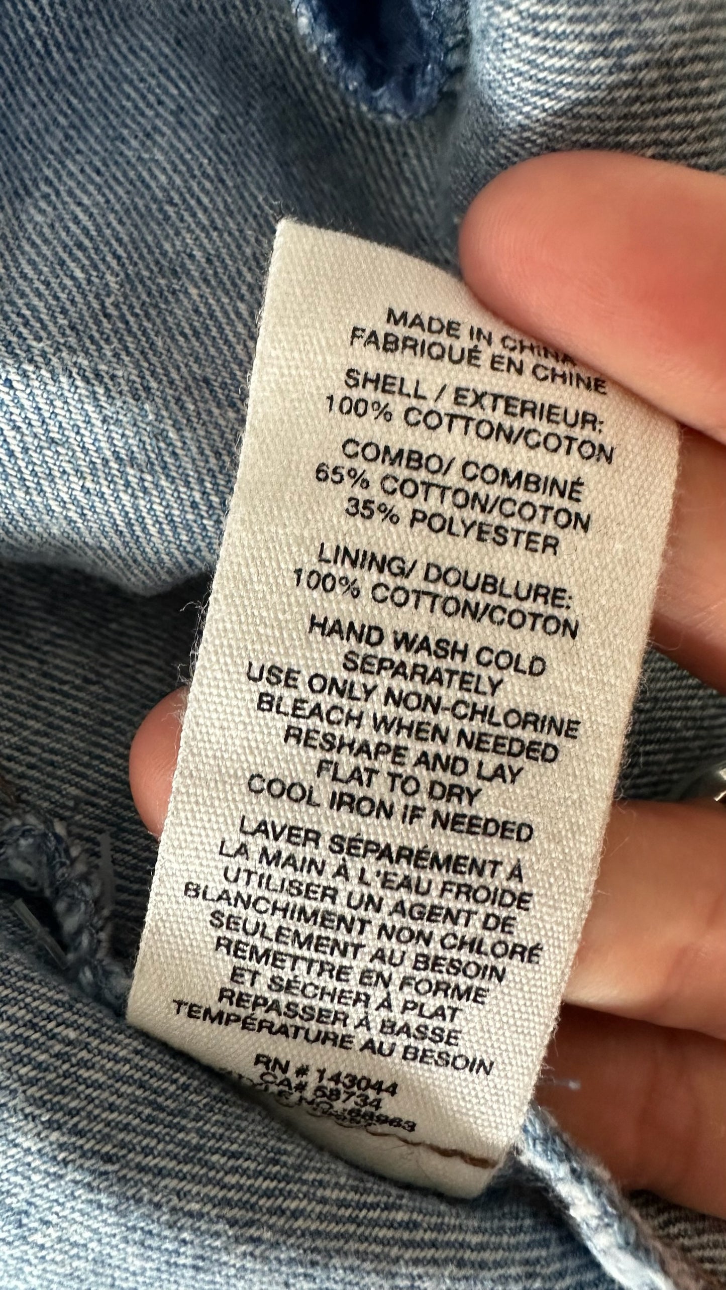 Avec les filles @ Anthropologie light blue patchwork denim jacket extra large UK 14 vgc w25