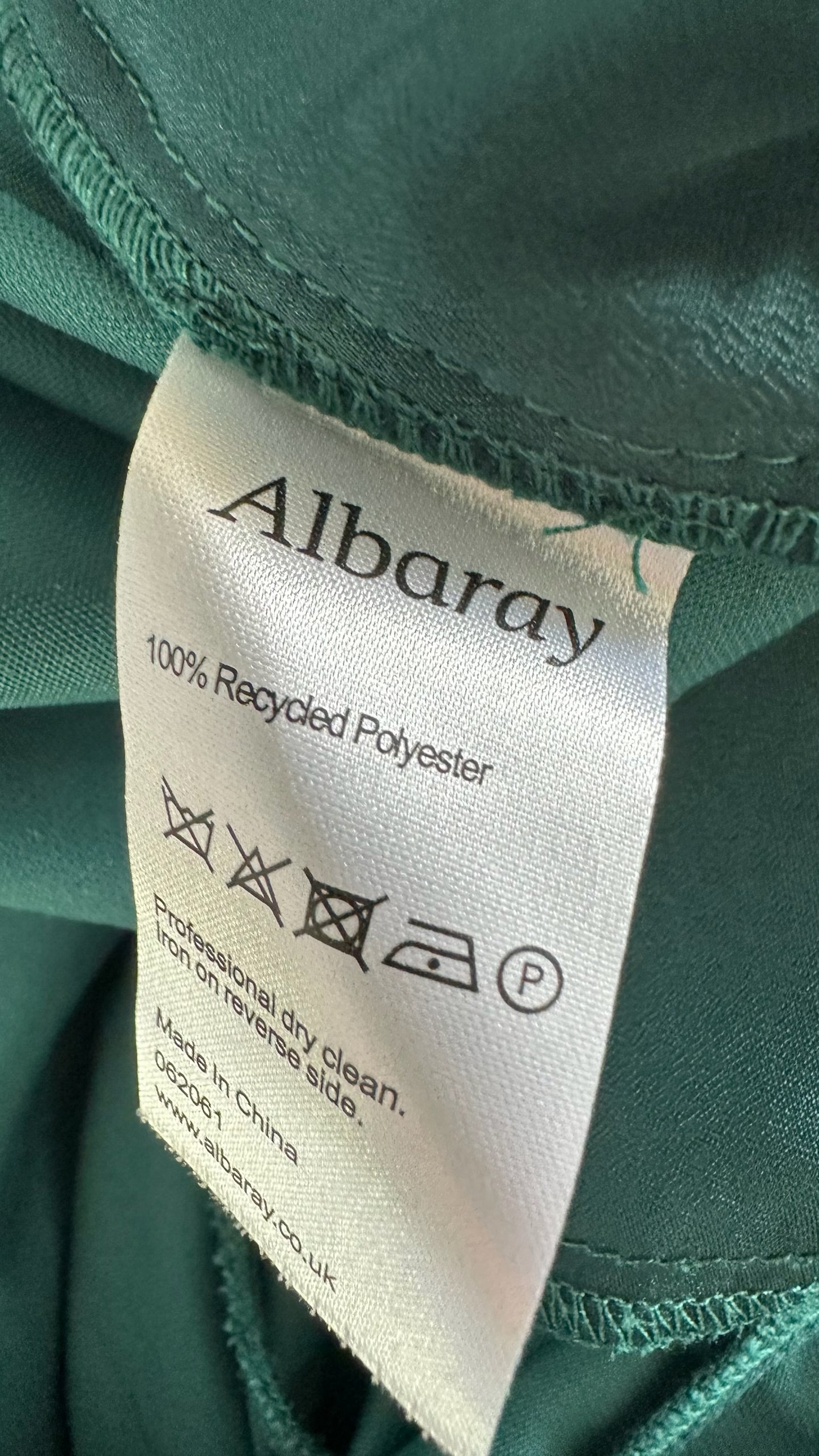 Albaray emerald green velvet jumpsuit medium UK 10 vgc w25