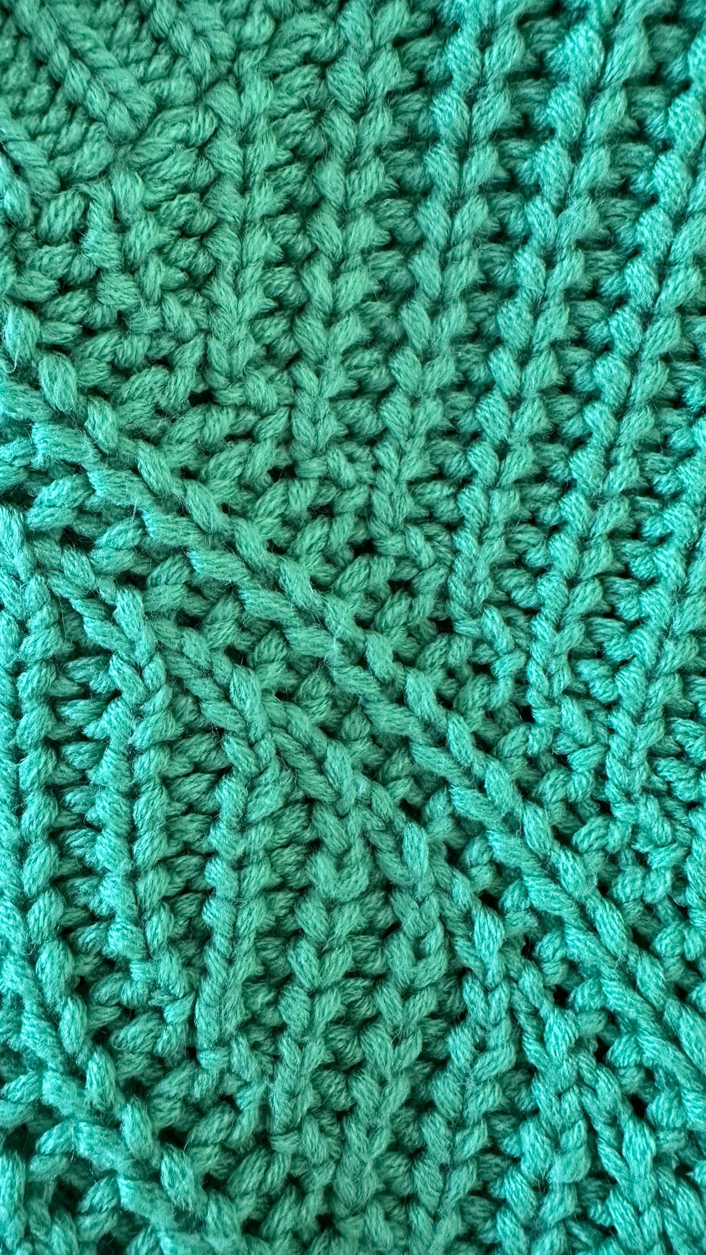 Topshop pea green chunky knit jumper small UK 8-10 vgc w25