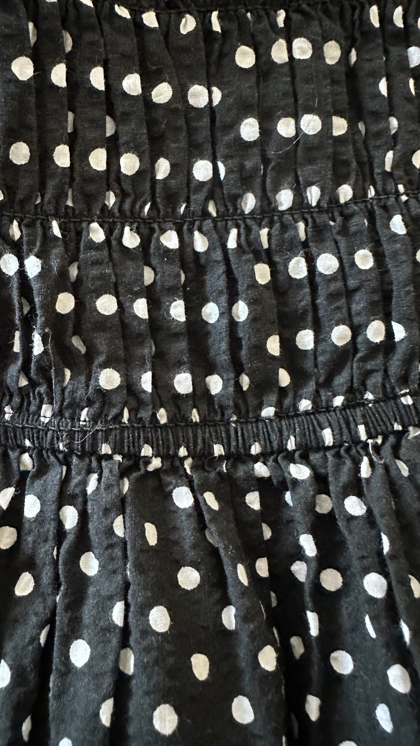 Noella copenhagen black white polka dot shirt bust dress small UK 8 vgc w25