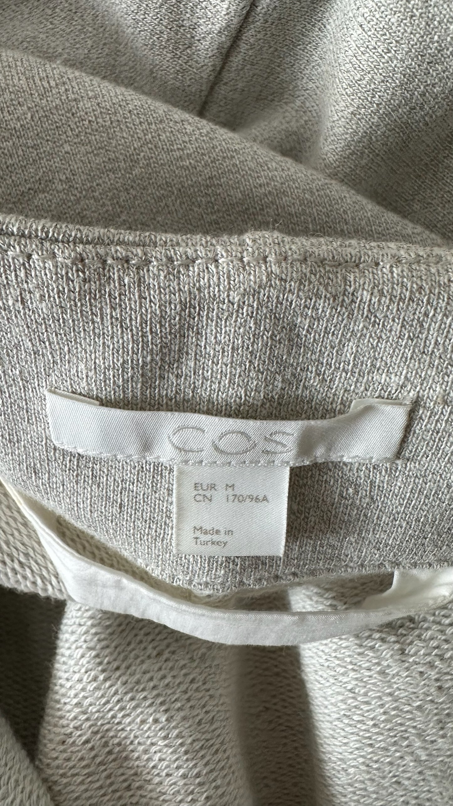 COS cream stone linen blend wraparound kimono cardigan large UK 12 vgc w25