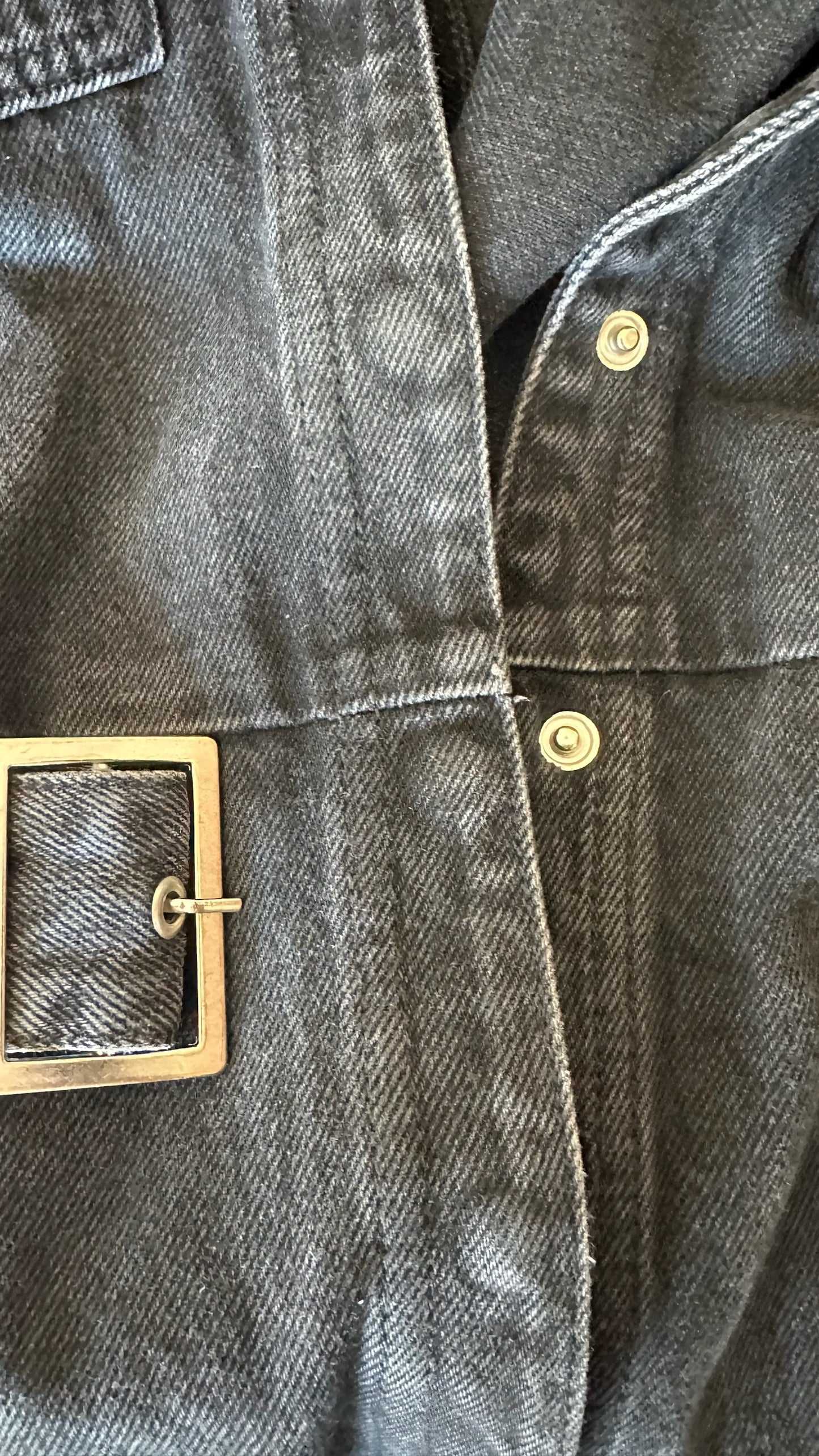 & other stories black denim boiler suit jumpsuit extra large UK 14 vgc w25