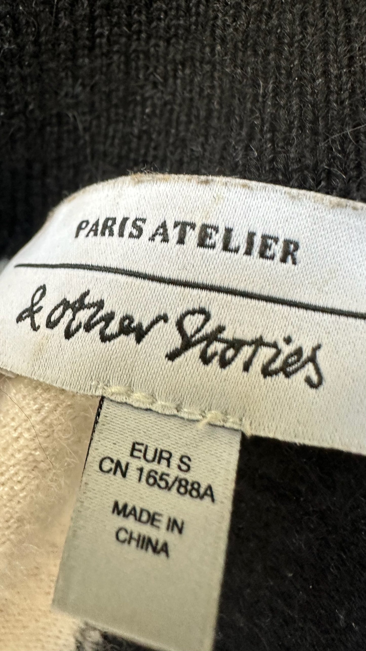& other stories black white color block oversized cardigan medium UK 10-12 vgc w25