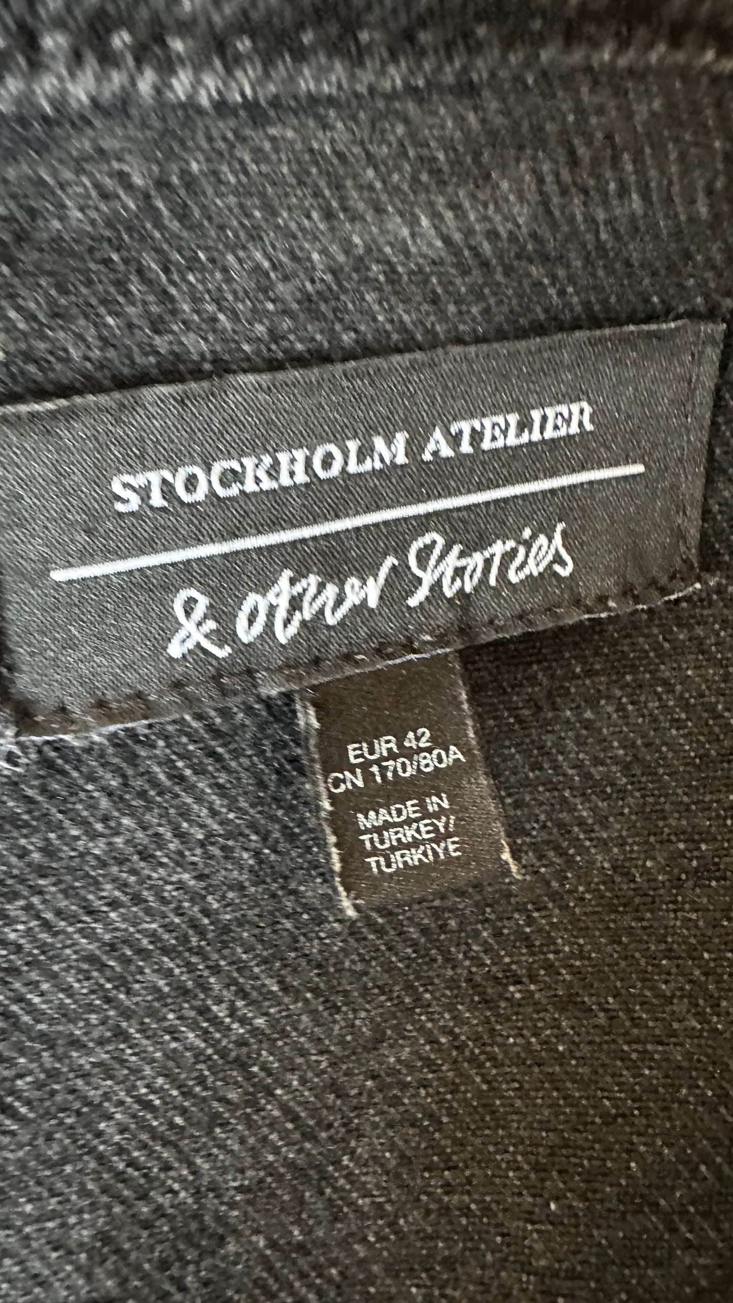 & other stories black denim boiler suit jumpsuit extra large UK 14 vgc w25