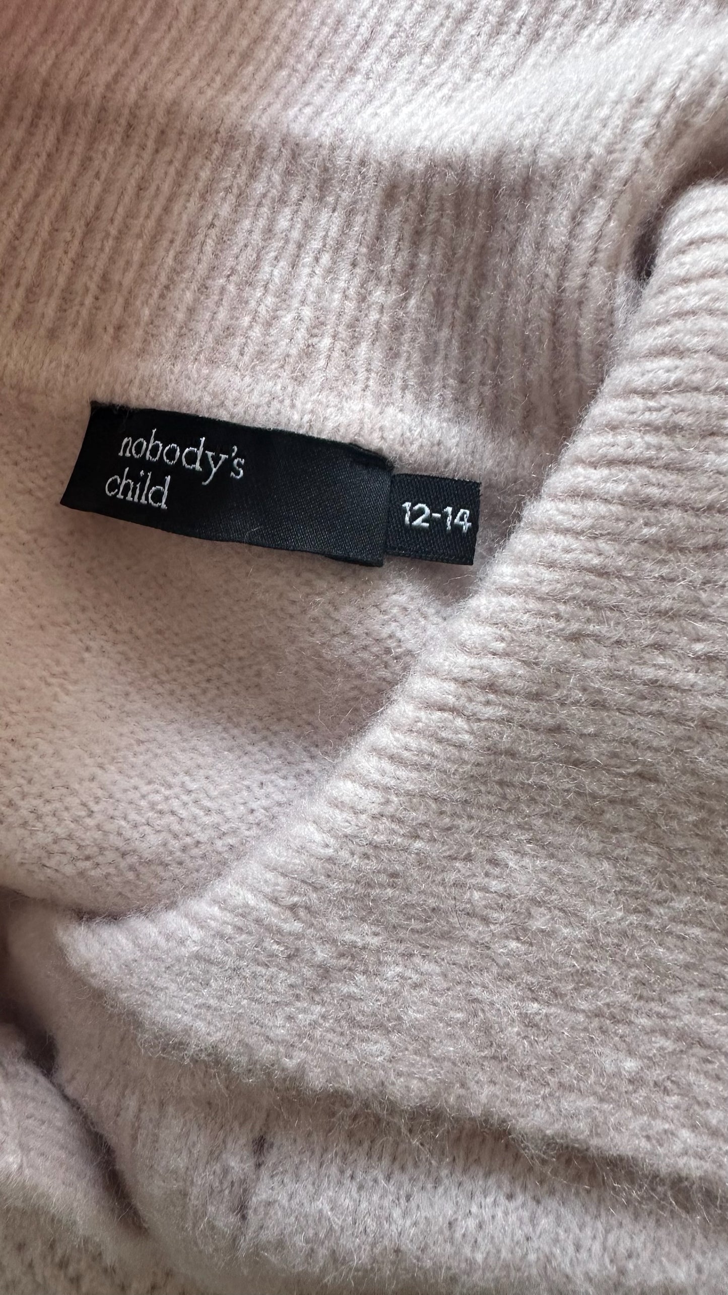 Nobody's child soft pink knitted cardigan large UK 14 vgc w25