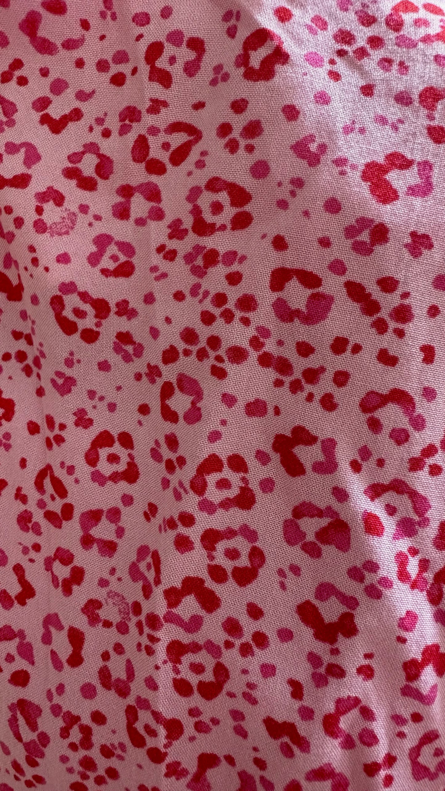 HUSH rose fuchsia pink leopard print maxi holiday dress extra large UK 14 vgc