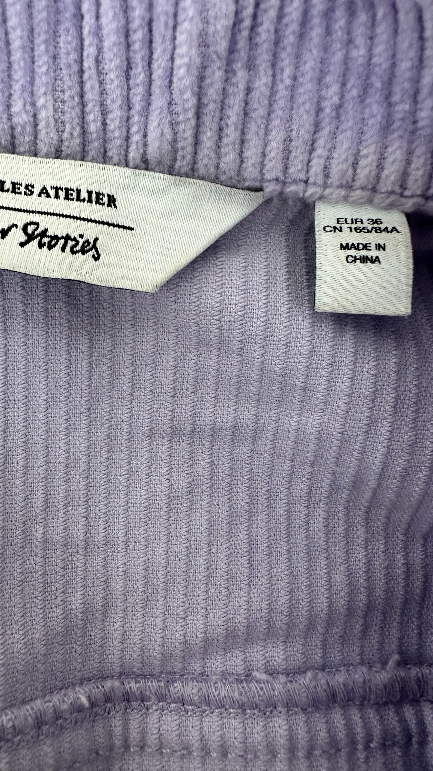 & other stories lilac corduroy jumpsuit small UK 8 vgc