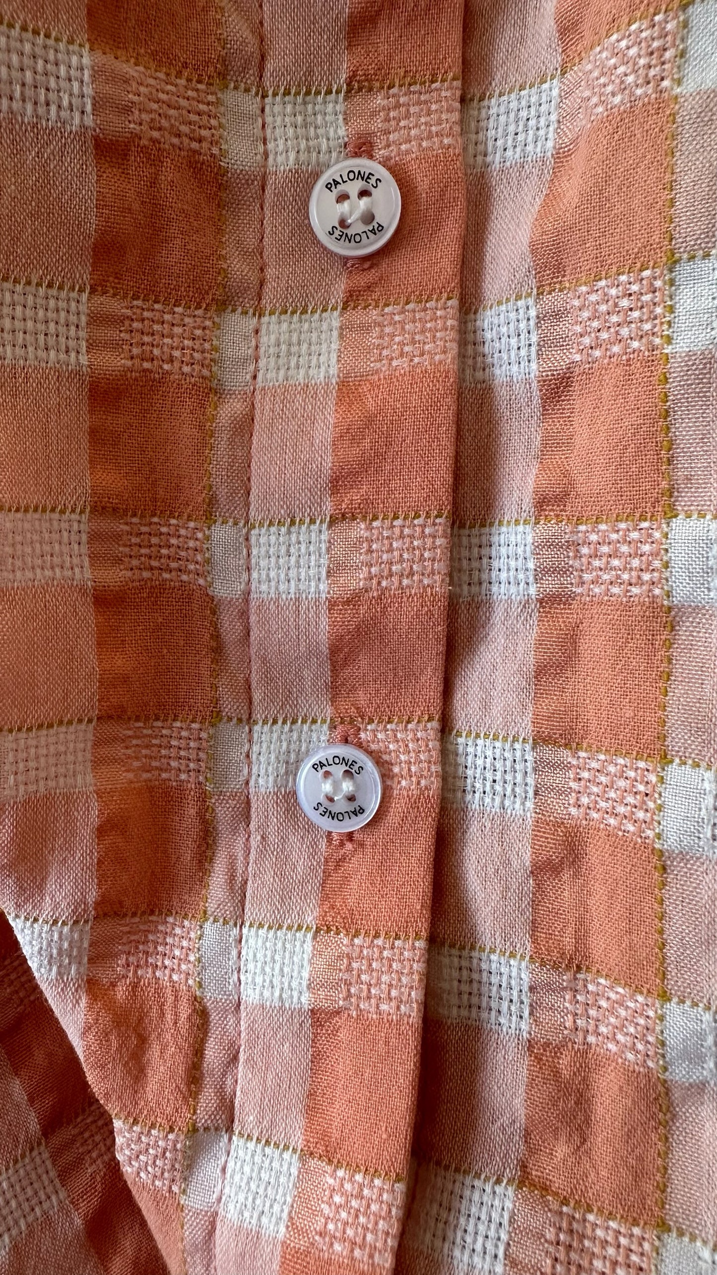 Palones @ net-a-porter orange coral gingham holiday dress large UK 12-14 vgc