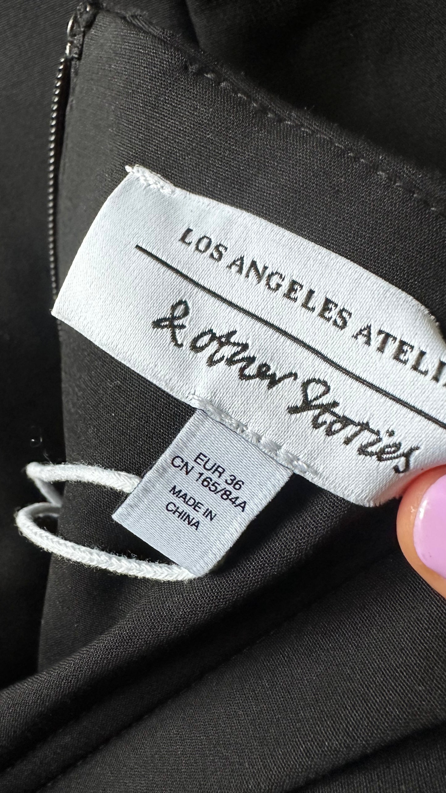 & other stories black ruffle mini dress small UK 8 event lbd vgc