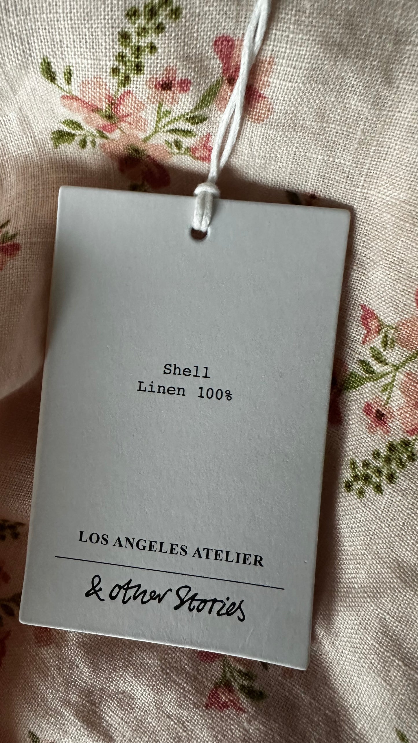 & other stories soft pink rose linen wrap mini dress small UK 10 new bnwt