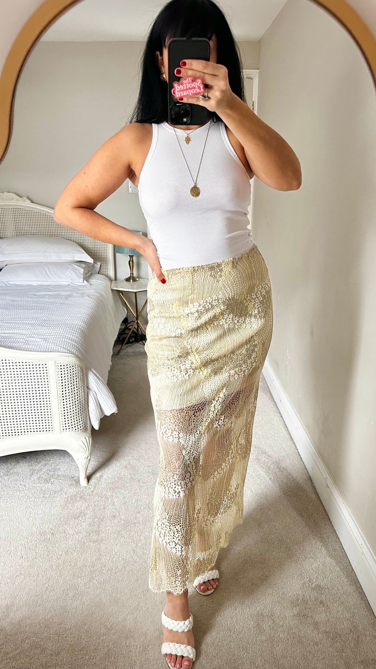 Selected Femme butter yellow cream lace maxi event occasion skirt medium large UK 12 new bnwt