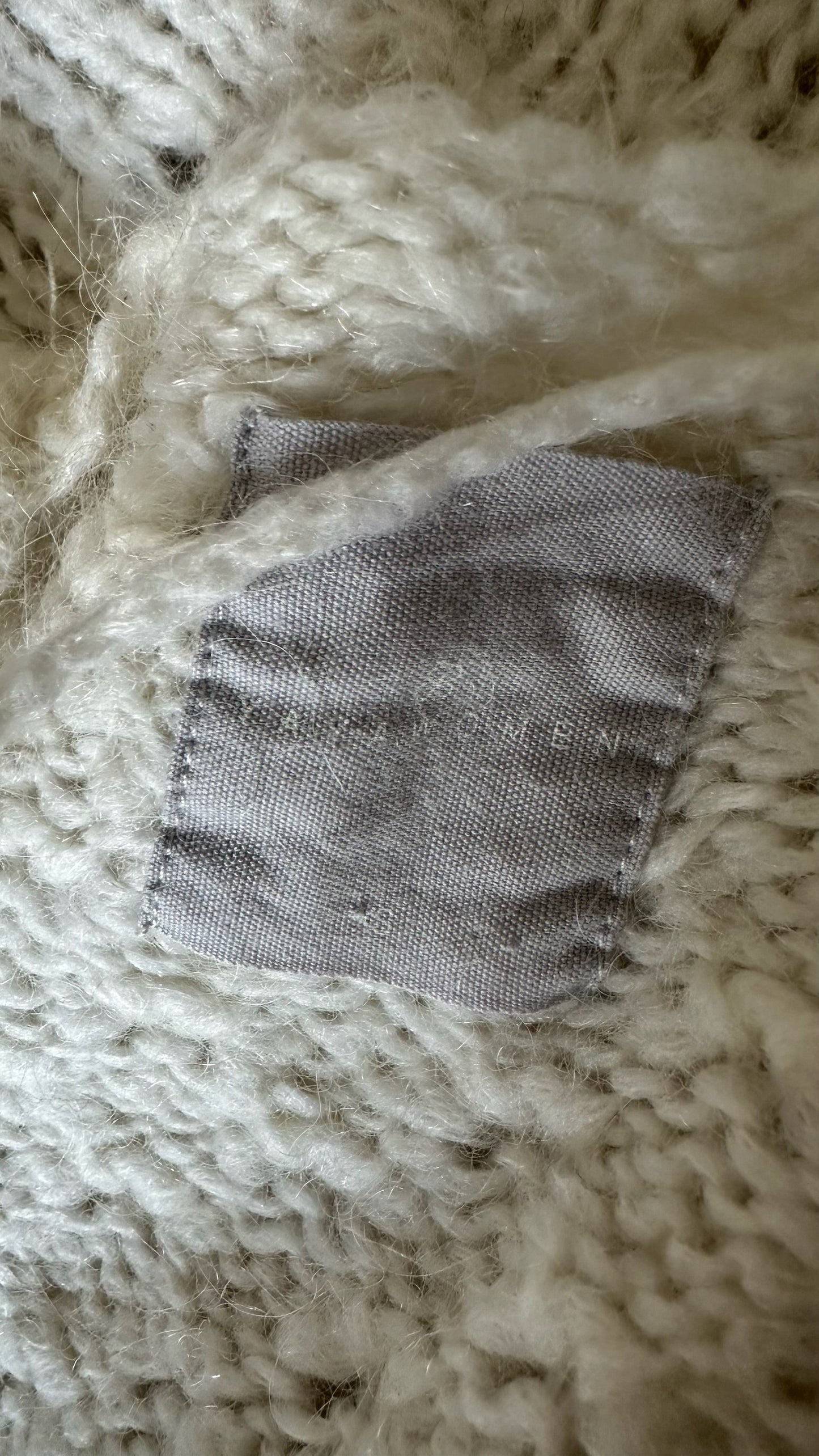 YAYA women cream white wool blend open knitted jumper cardigan small UK 8-10 vgc w25 