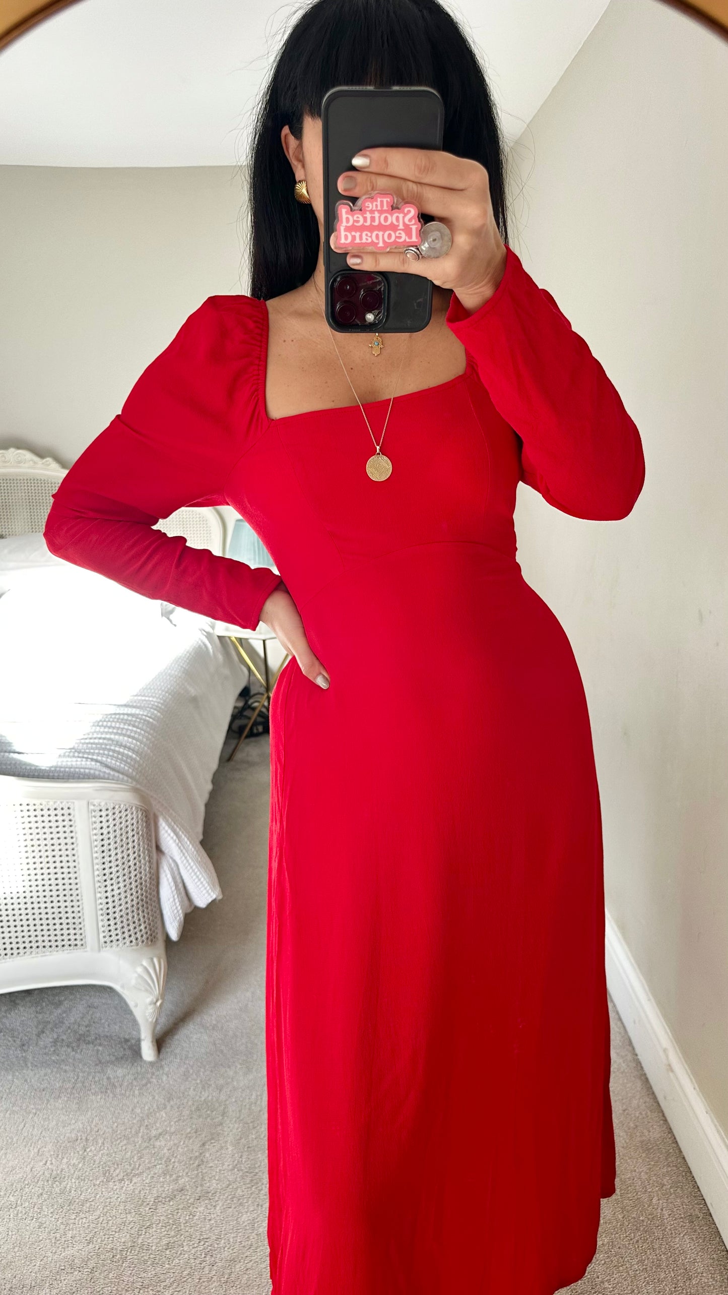 Nobody’s Child Red midi long dress small UK 8-10 new bnwt