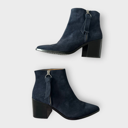 & other stories navy blue suede leather ankle boots EU 40 UK 7 new bnwot