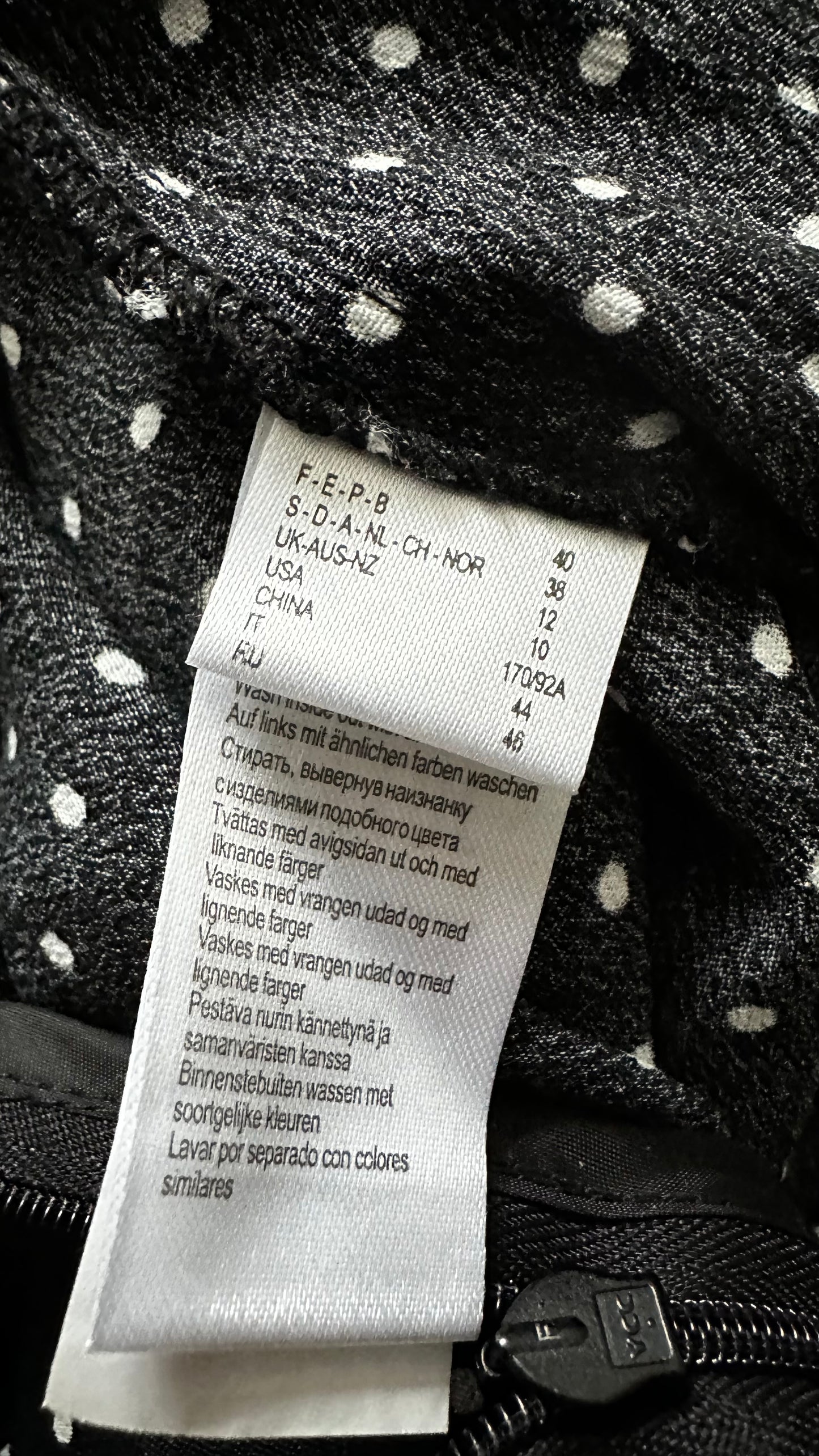 La Redoute black white polka dot tall jumpsuit playsuit trousersuit medium UK 12 vgc