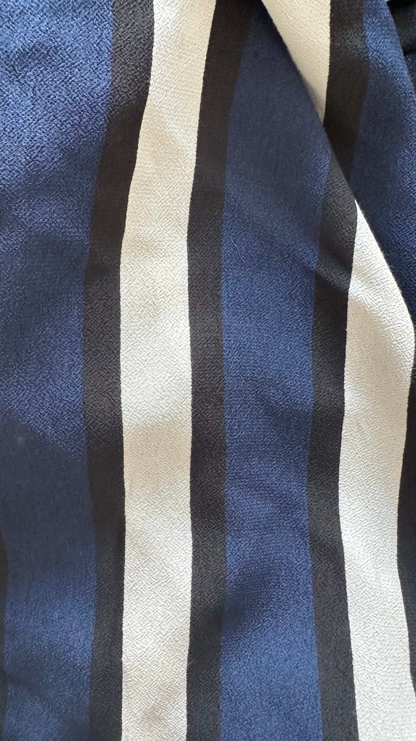 Selected femme @ Anthropologie blue white and black stripe shirt mini midi dress large L UK 12 vgc