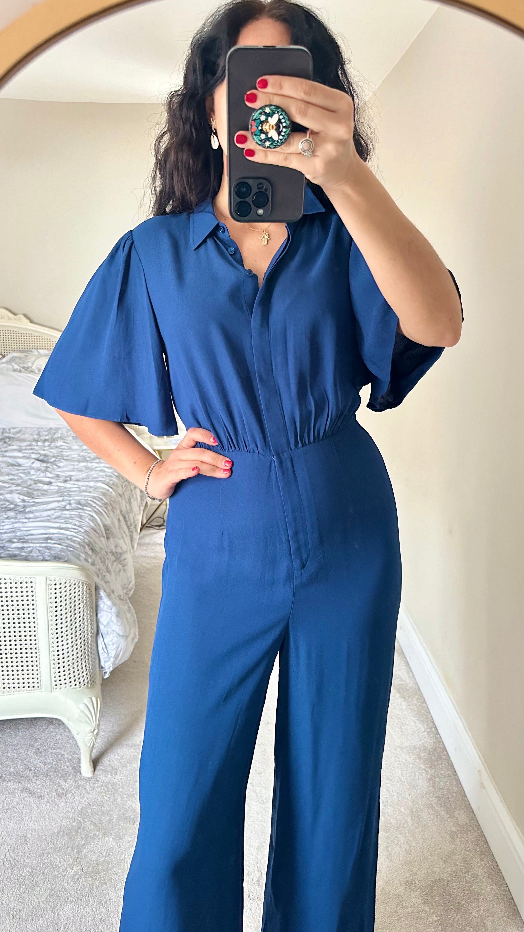 Navy blue jumpsuit tall online