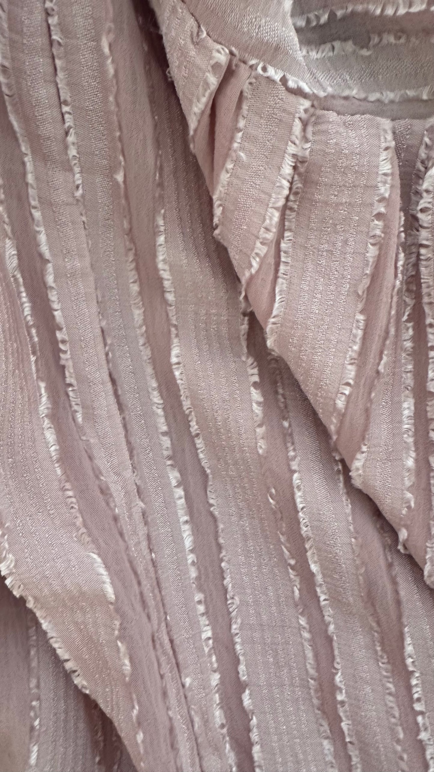 Object soft rose pink stripe wrap midi dress medium UK 10 12 new bnwt wedding guest