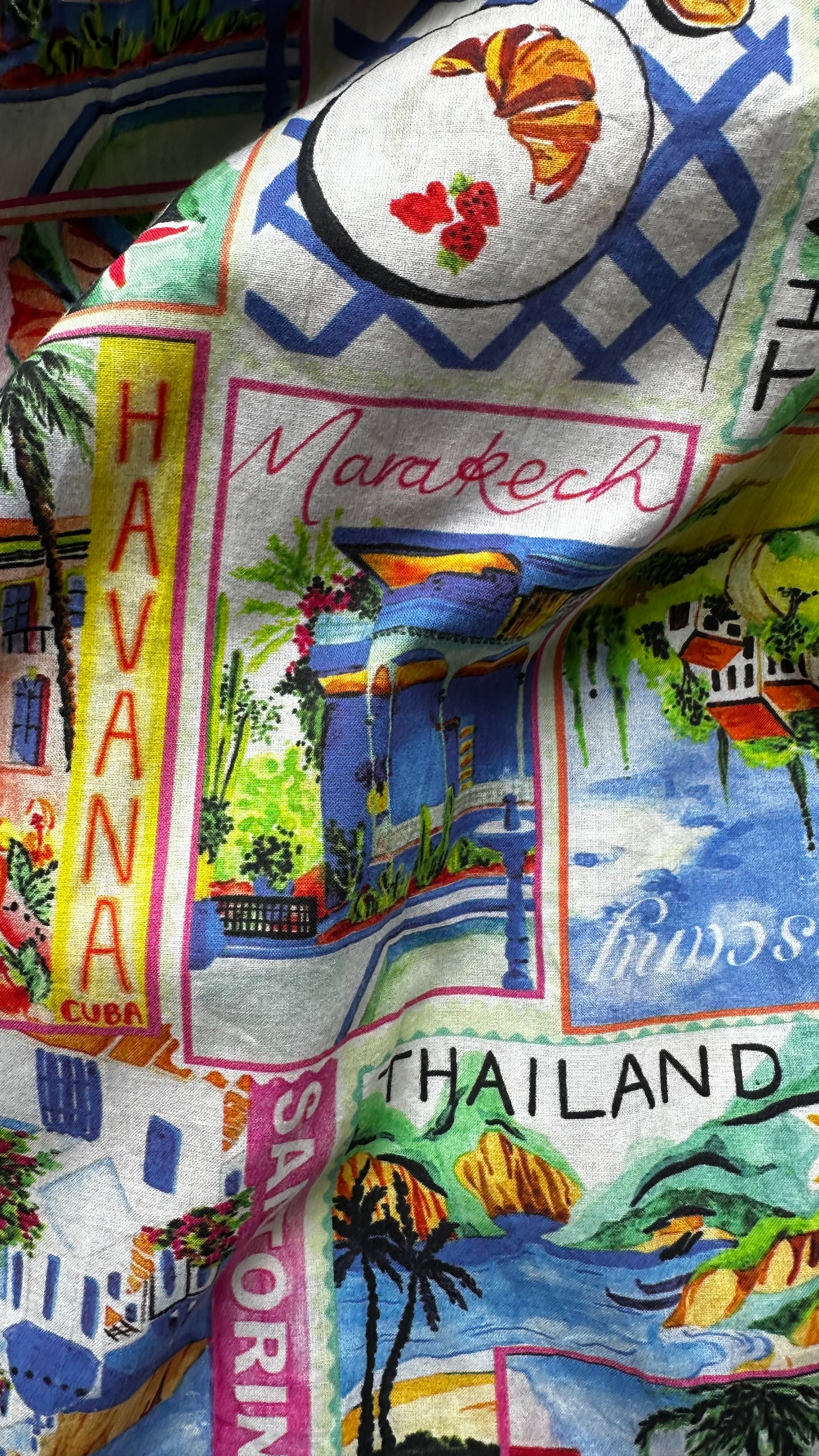 Nobody’s Child multicoloured Thailand Marrakesh stamps dress small UK 10 vgc midi holiday