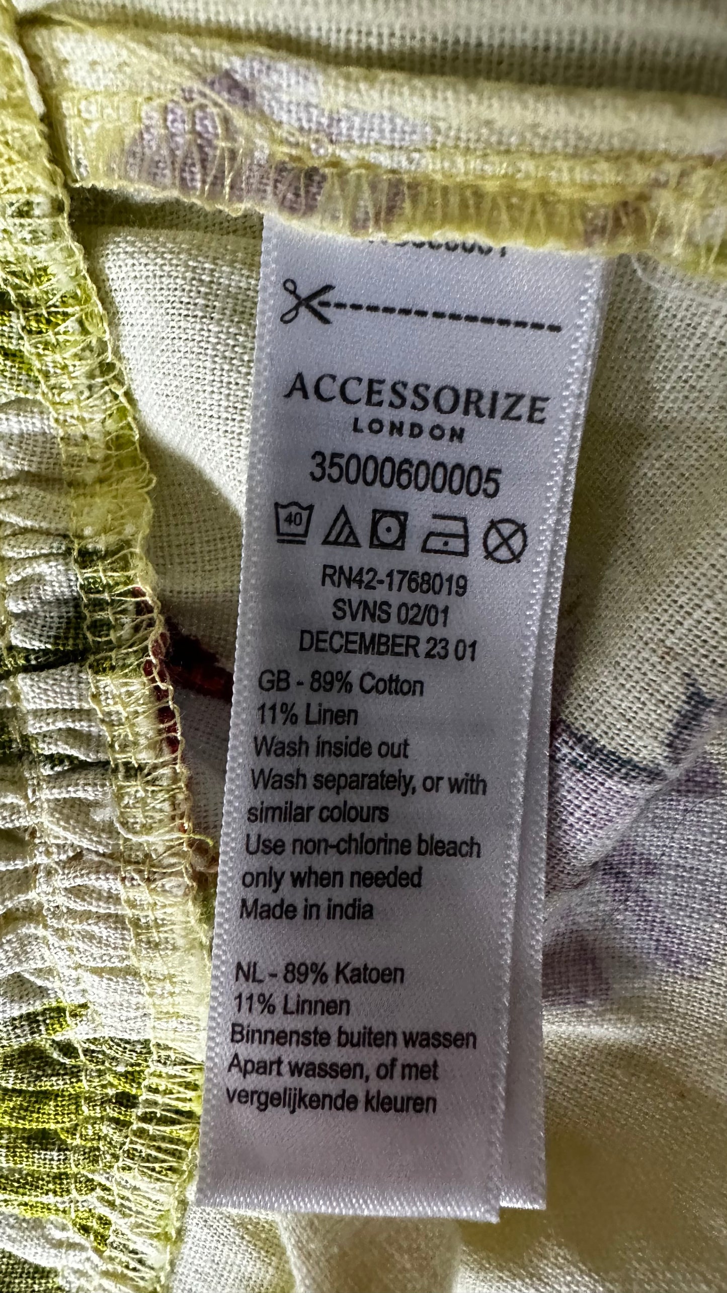 Accessorize yellow lemon maxi tiered holiday linen cotton blend floral long small UK 10 vgc