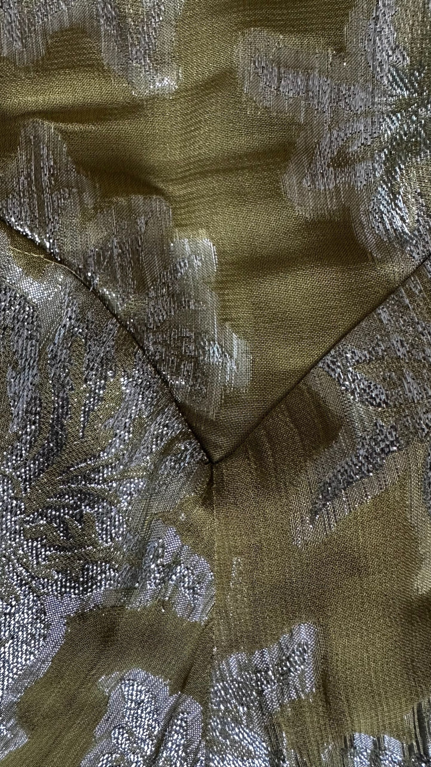 ASOS acid green yellow metallic silver wedding guest event dress small UK 10 vgc