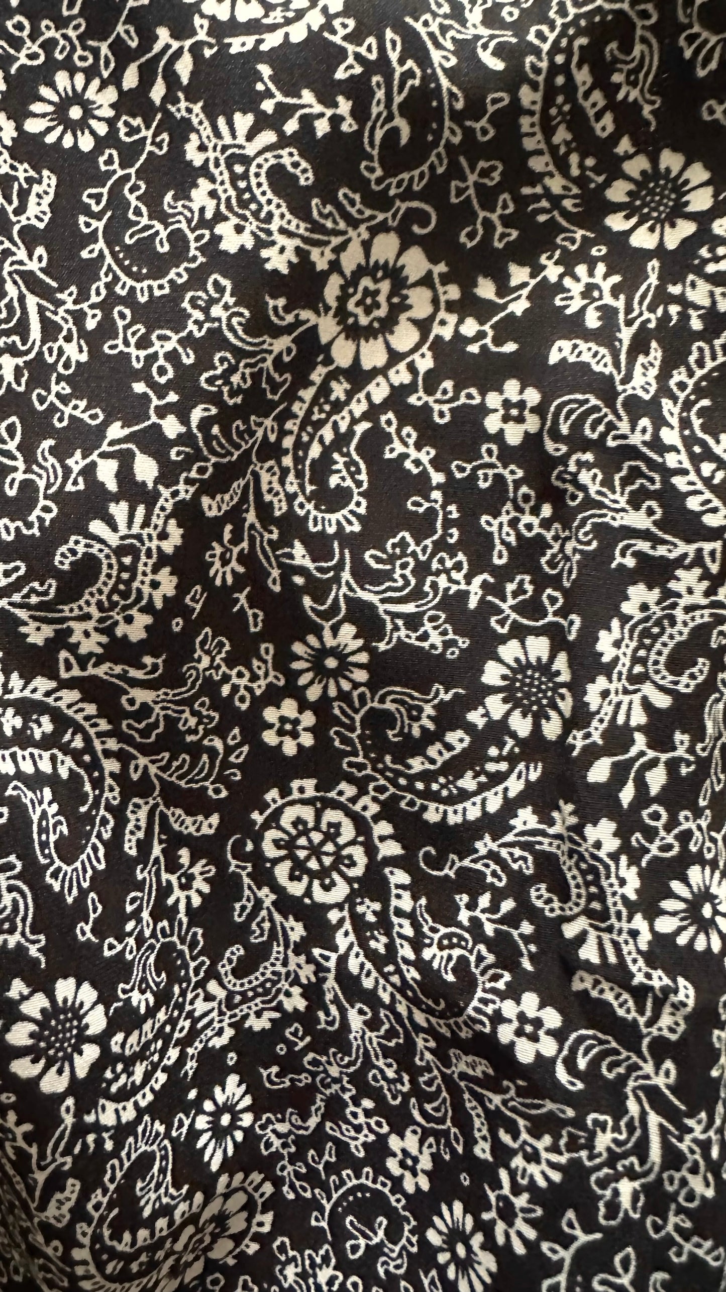 QED black white paisley floral mini skater dress medium M Uk 10 NWT