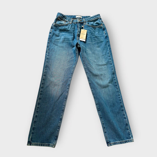 Mango blue jeans trousers denim small UK 8 new bnwt