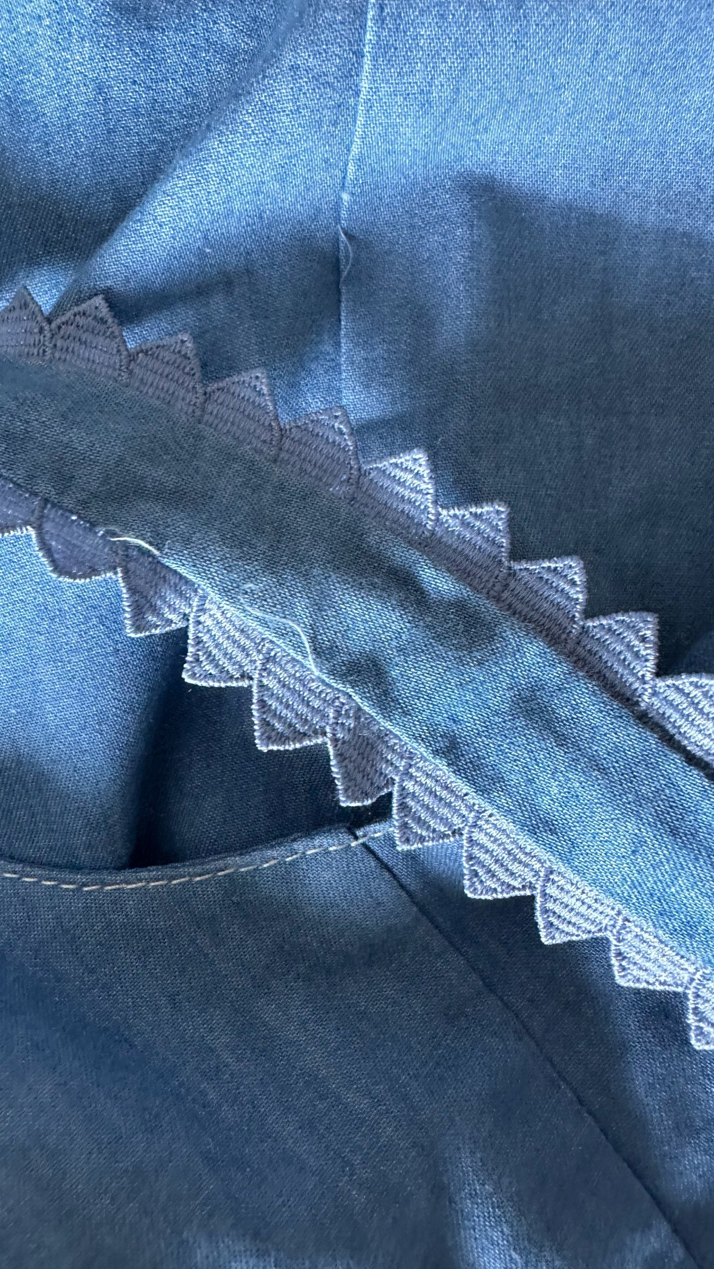 Nümph at anthropologie denim blue backless sundress small UK 8 vgc