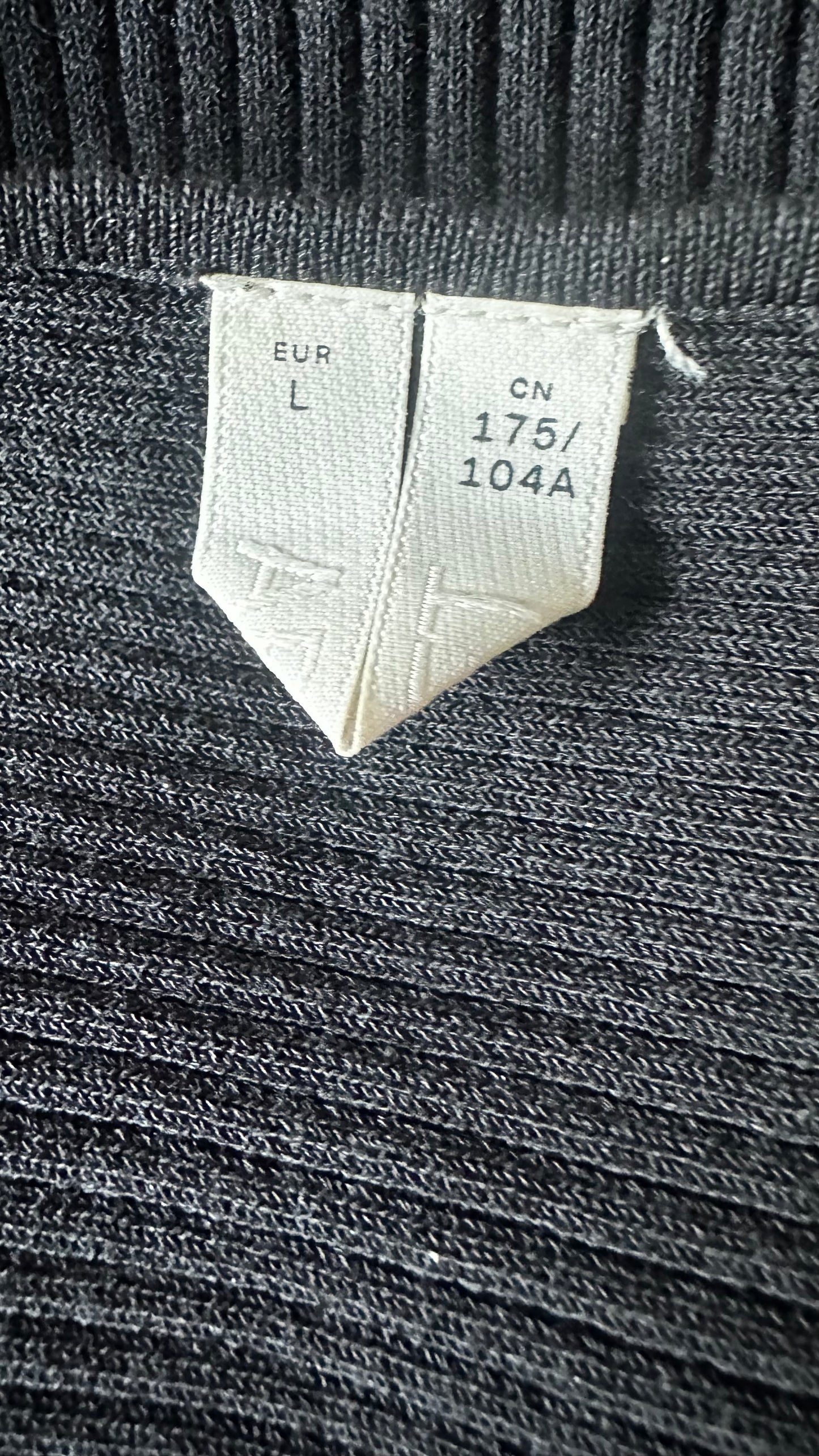 Arket black ribbed stretch cut out back knitted jumper large UK 14 vgc