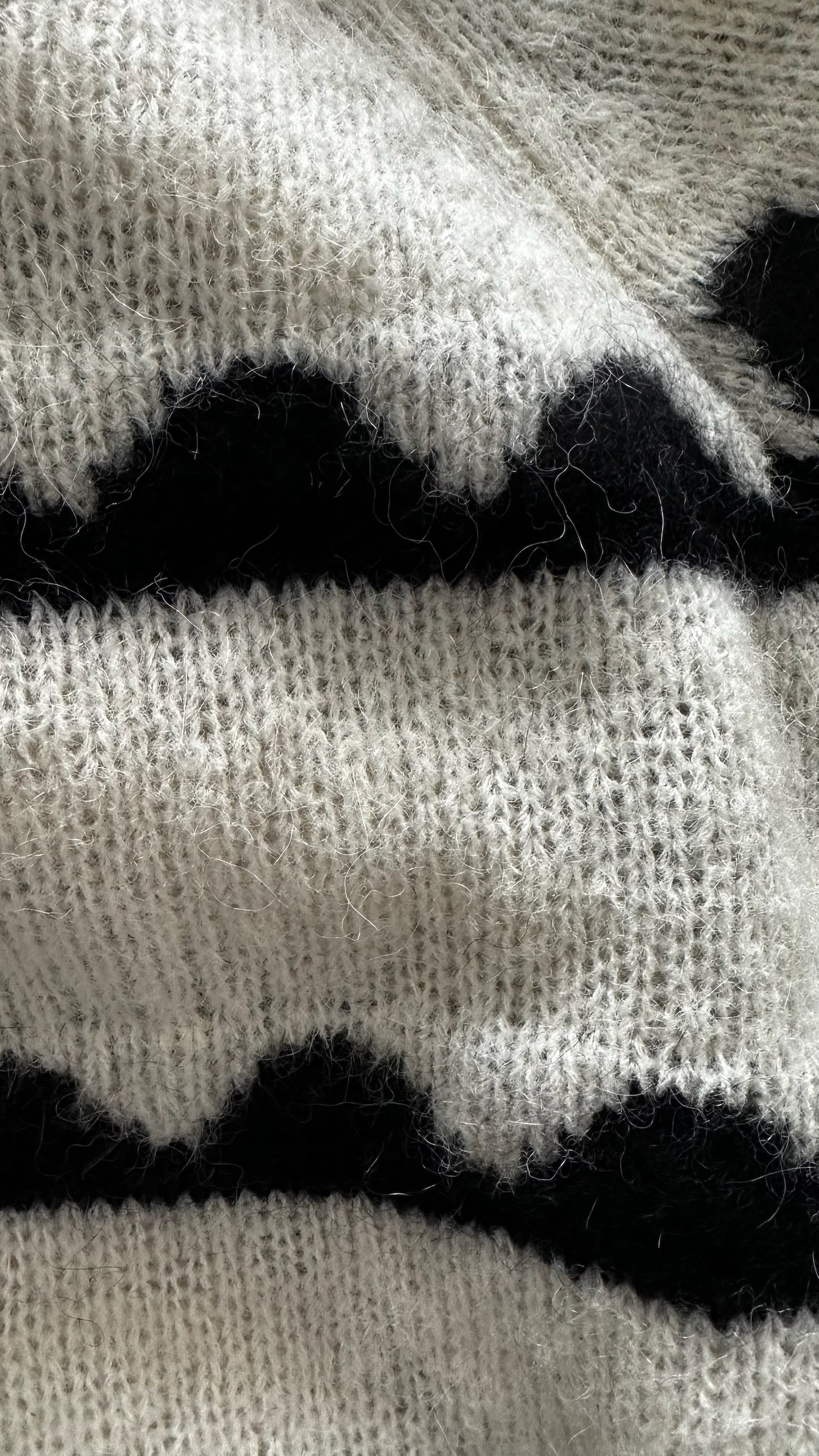 Mint velvet black white alpaca blend stripe jumper extra large UK 14 vgc