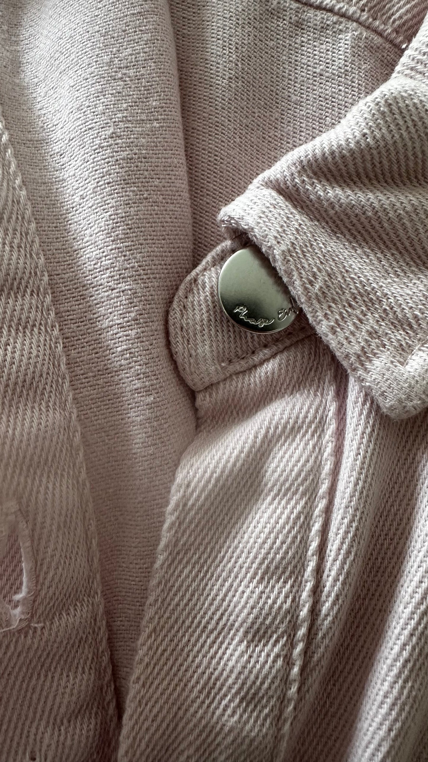 Phase Eight pink denim casual dress button up medium UK 14 vgc