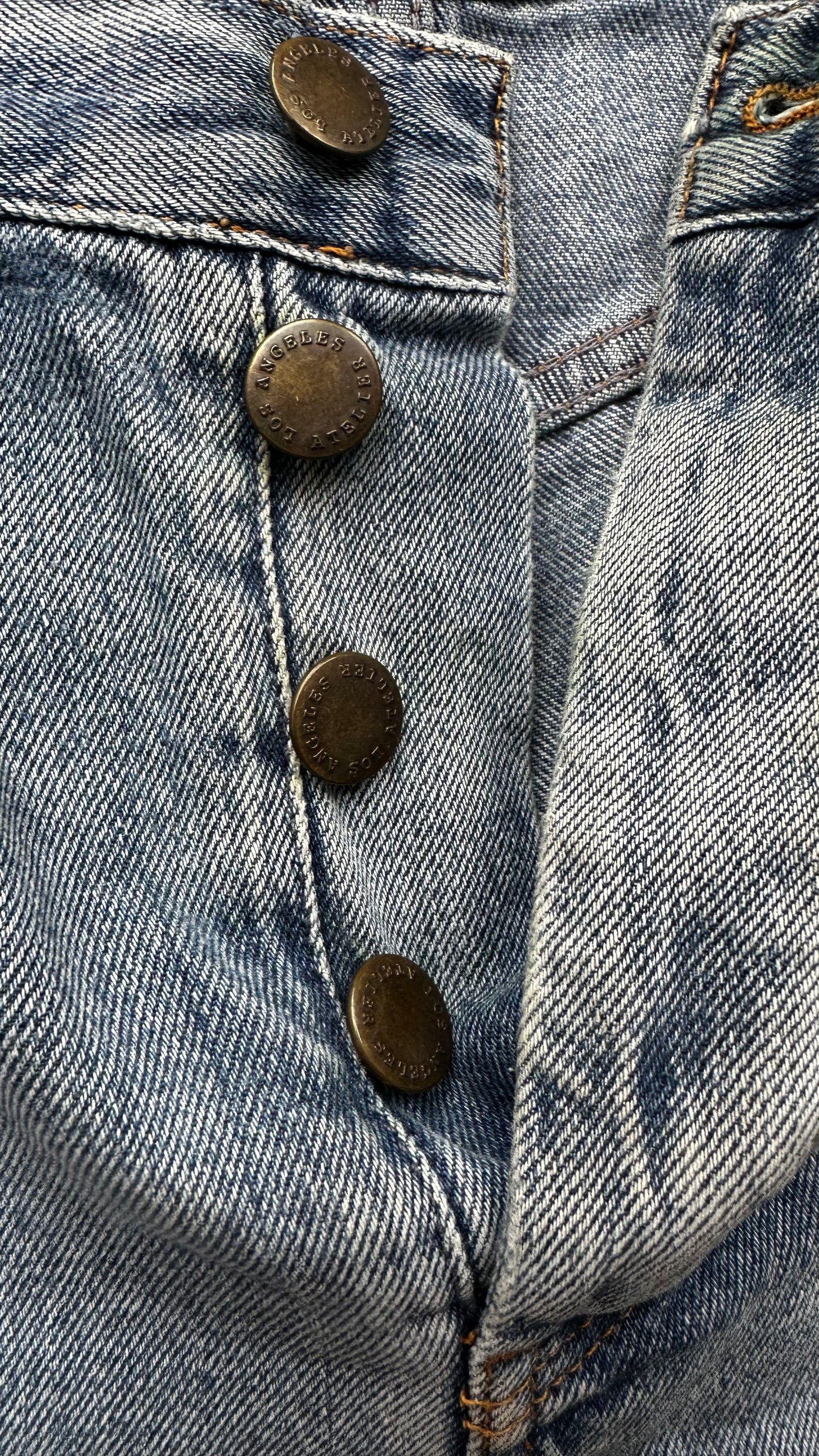 & other stories light blue button up denim jean shorts small UK 8-10 vgc