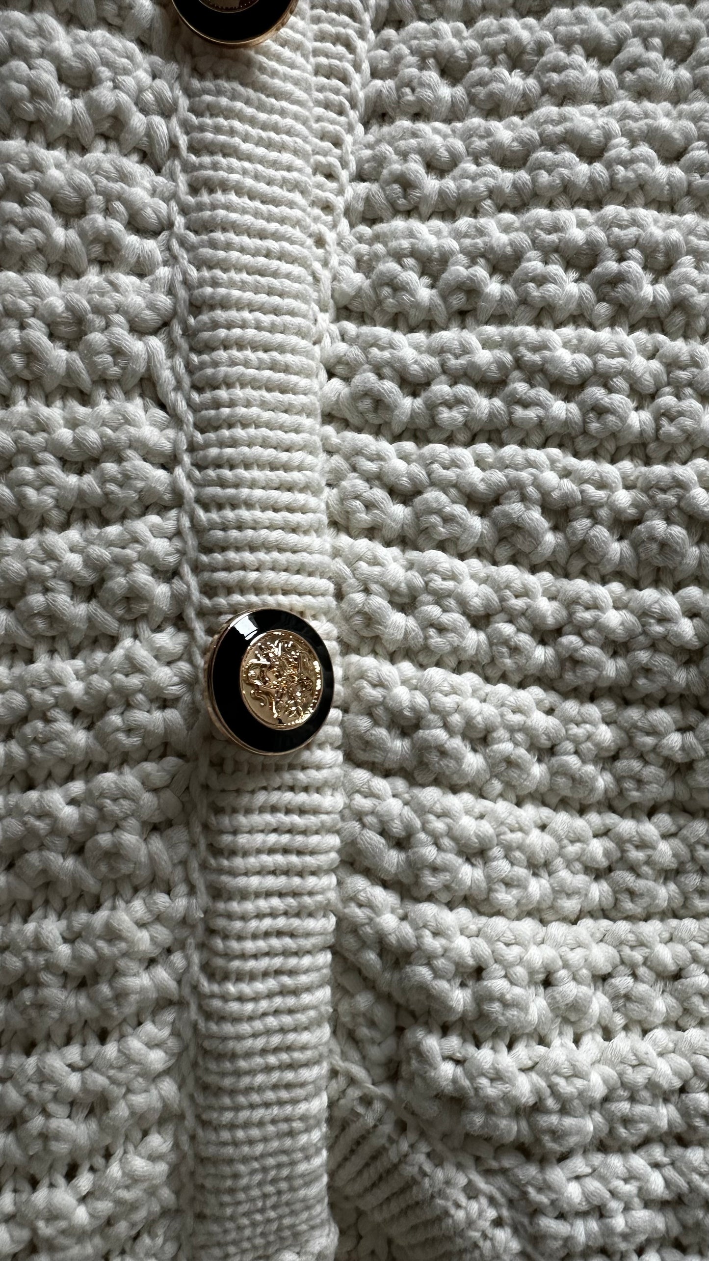 Forever New cream knitted cotton cardigan jumper small UK 8-10 vgc