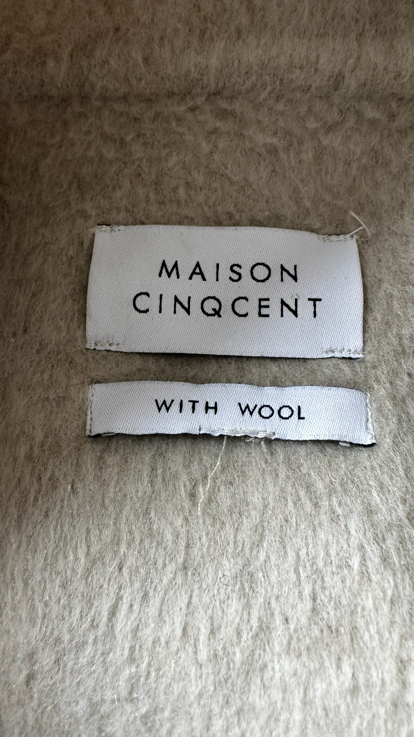 Maison cinqcent griege wool blend shacket jacket medium UK 10-12 vgc