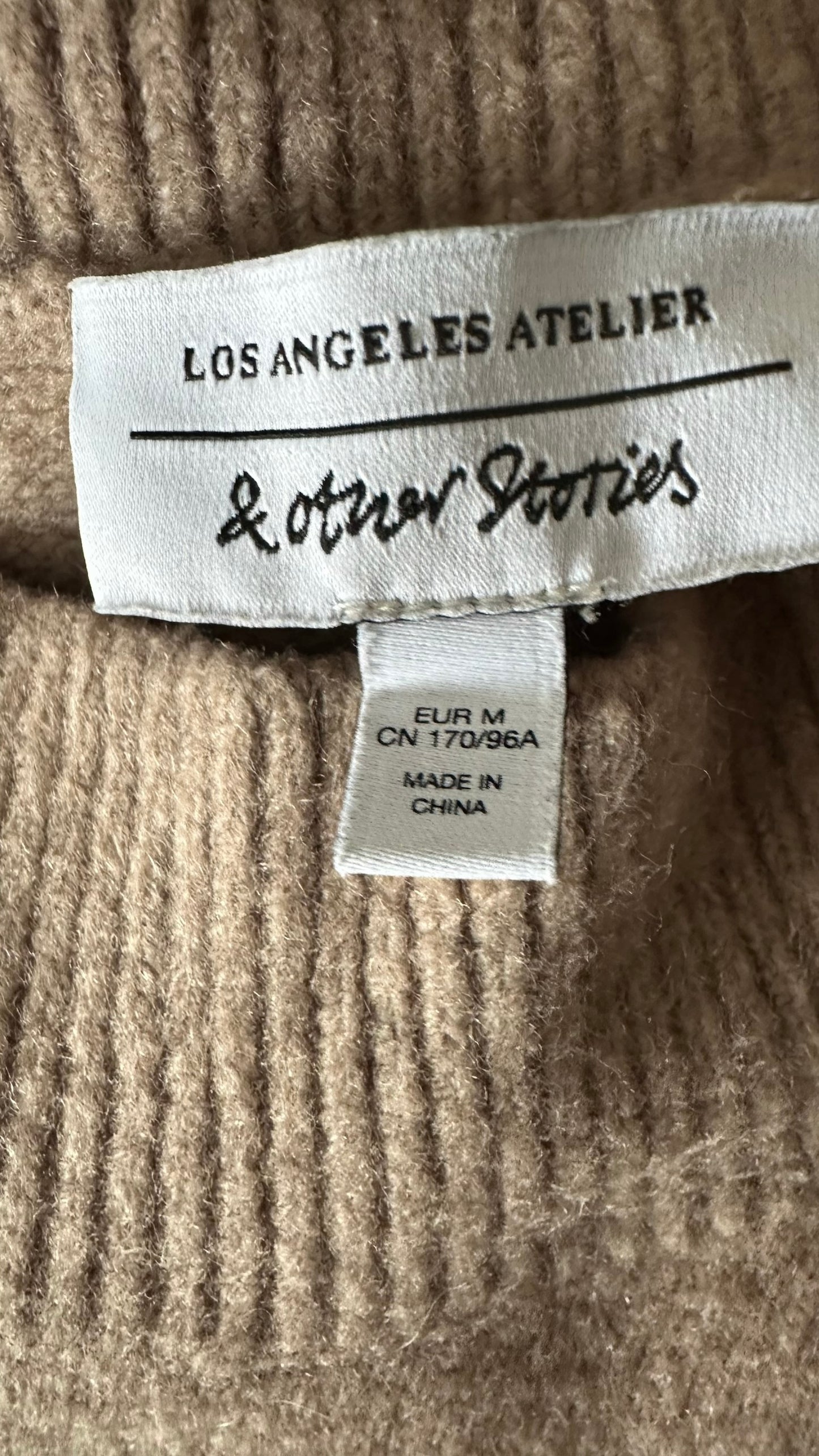 & other stories caramel mocha knitted jumper dress medium UK 10-12 vgc w25