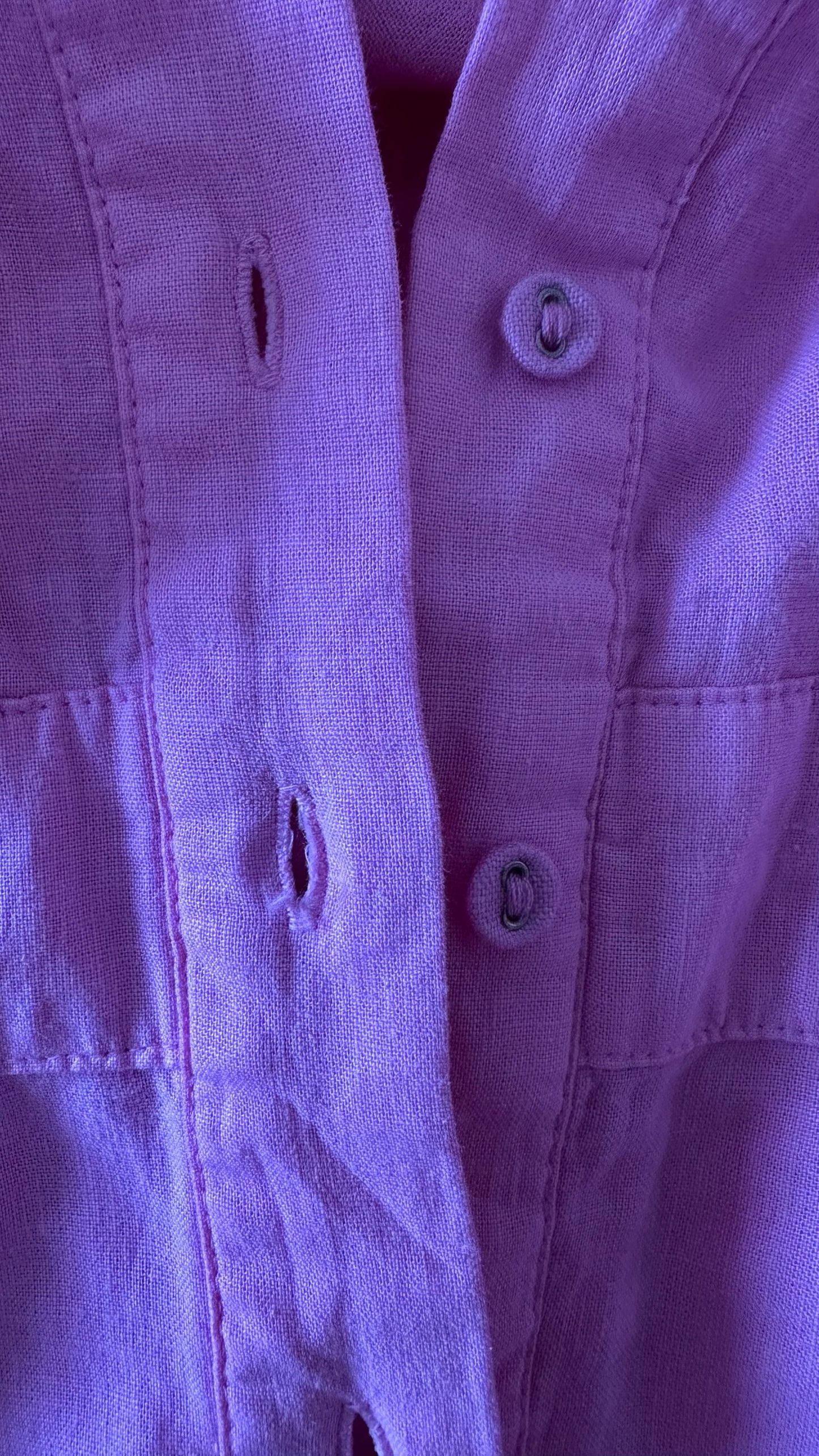 Oliver bonas rose pink linen blend boiler suit jumpsuit small large UK 8 12 vgc